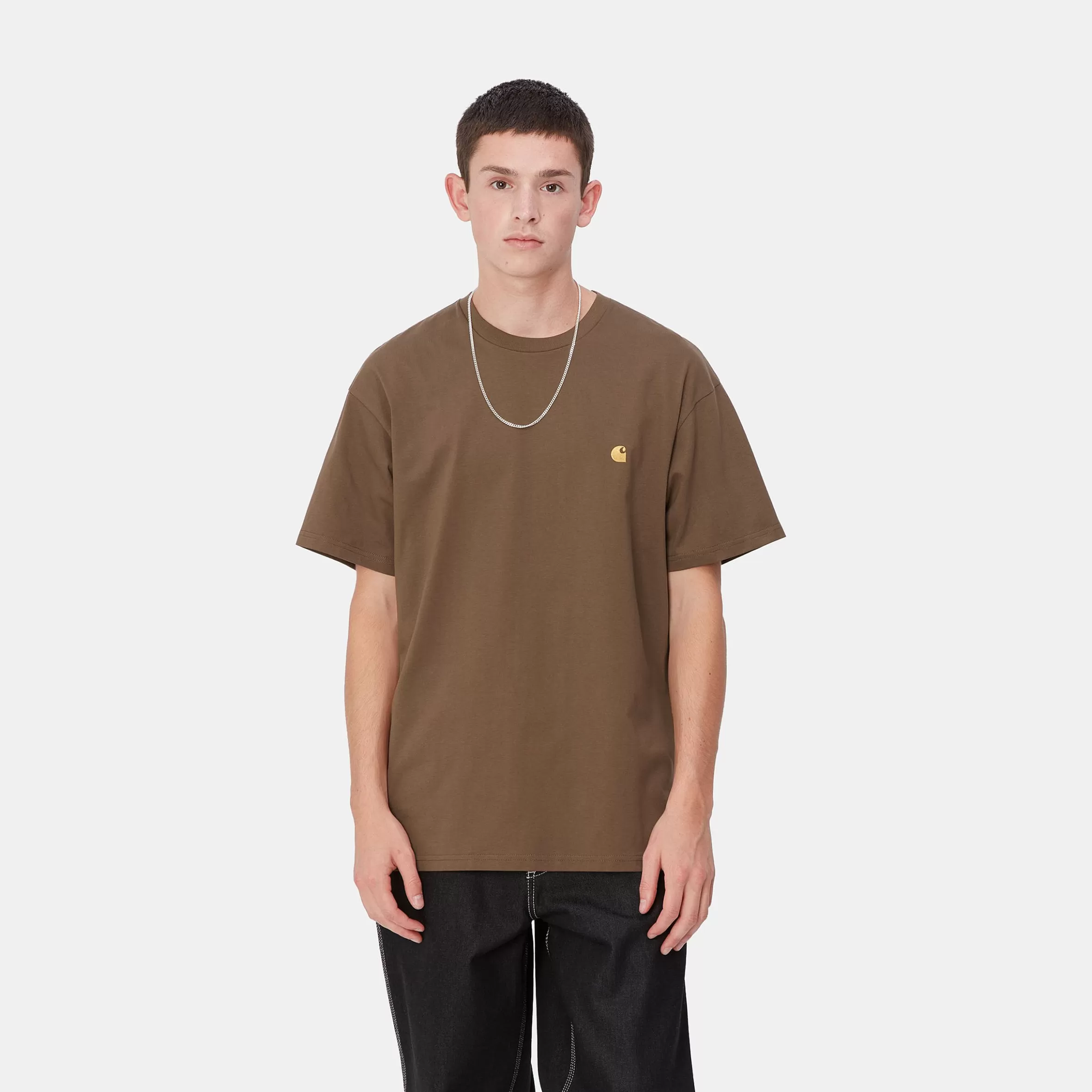 T-Shirts & Polos | Carhartt WIP S/S Chase T-Shirt Chocolate / Gold