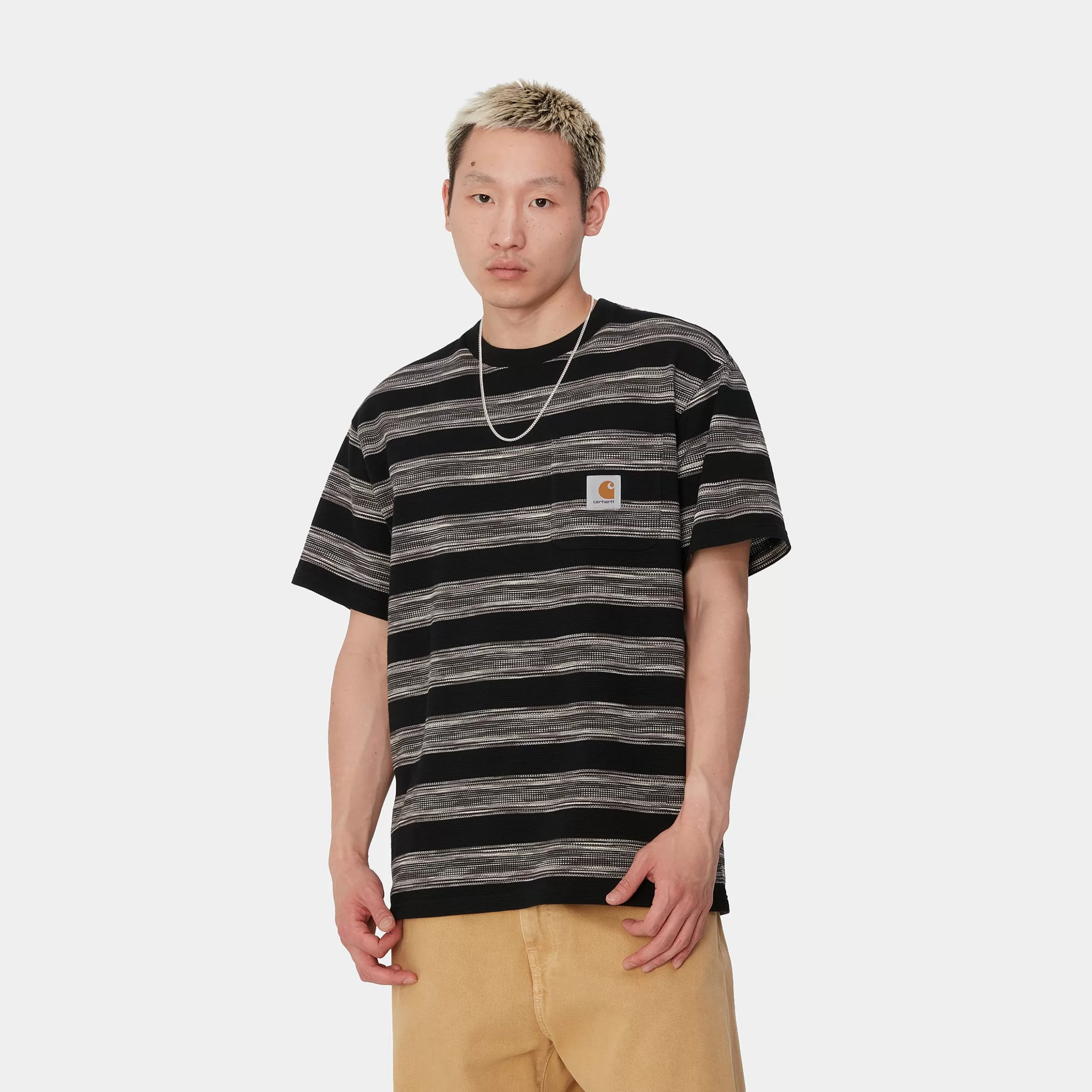 T-Shirts & Polos | Carhartt WIP S/S Dodson Pocket T-Shirt Dodson Stripe Horizontal, Black