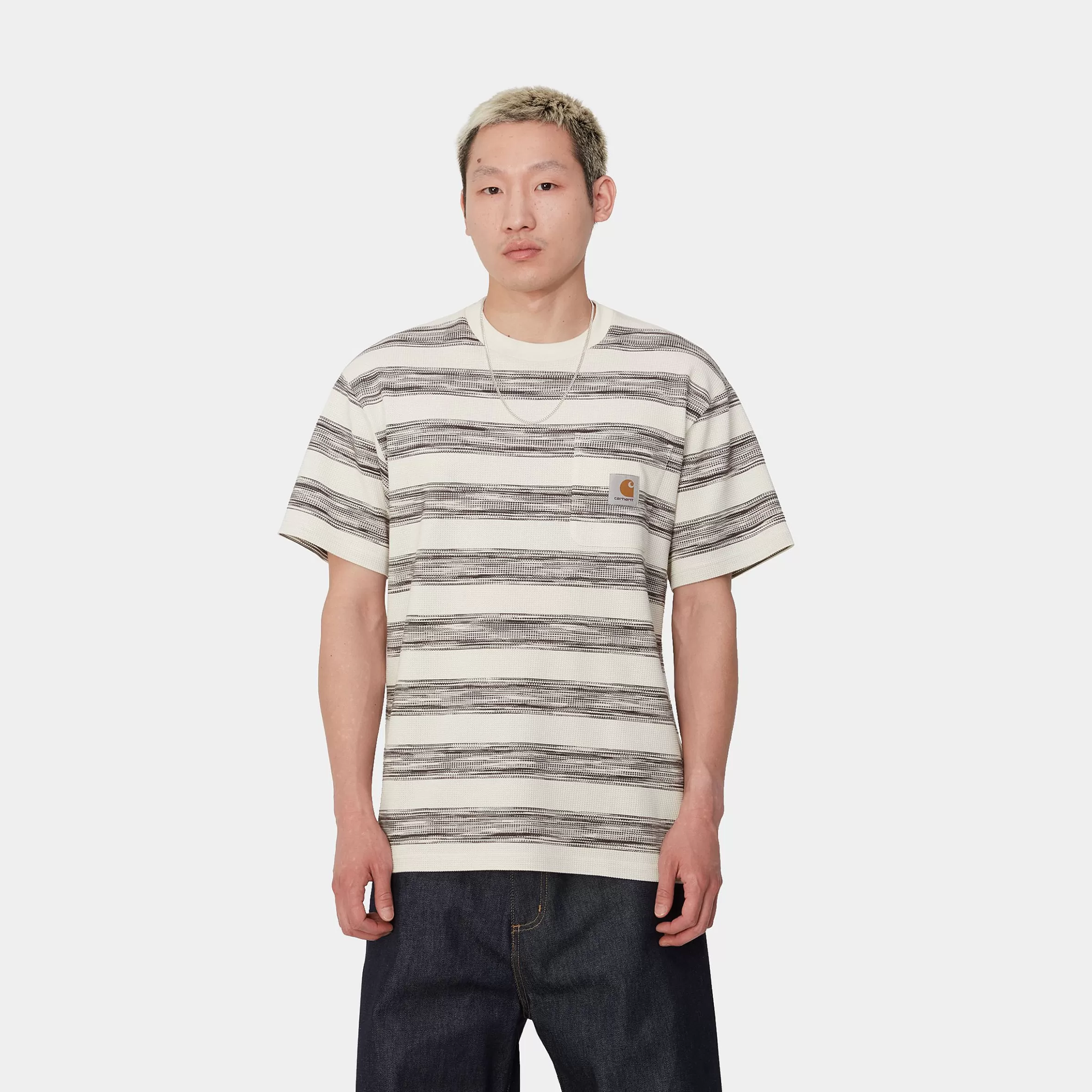 T-Shirts & Polos | Carhartt WIP S/S Dodson Pocket T-Shirt Dodson Stripe Horizontal, Natural