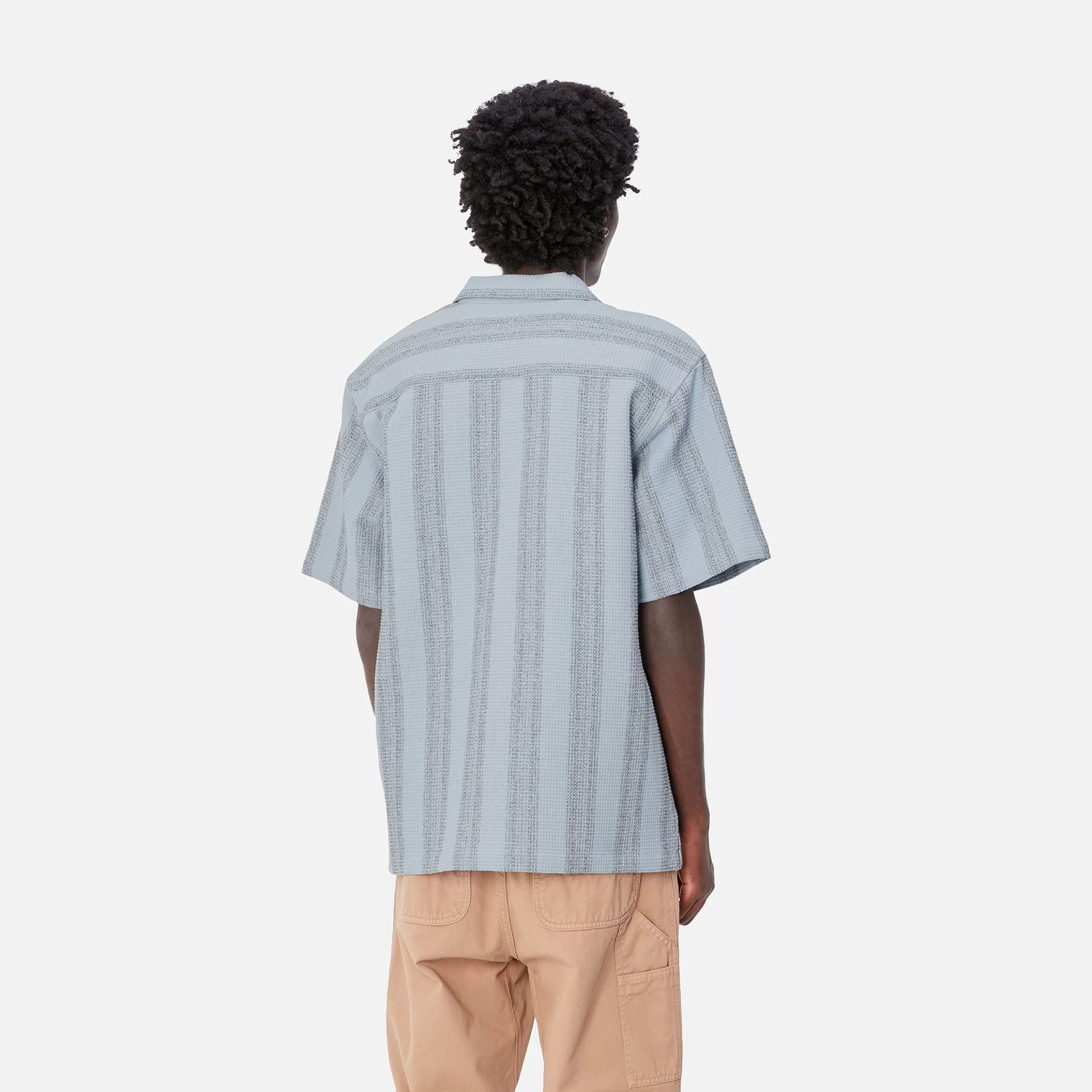 Camisas | Carhartt WIP S/S Dodson Shirt Dodson Stripe, Misty Sky