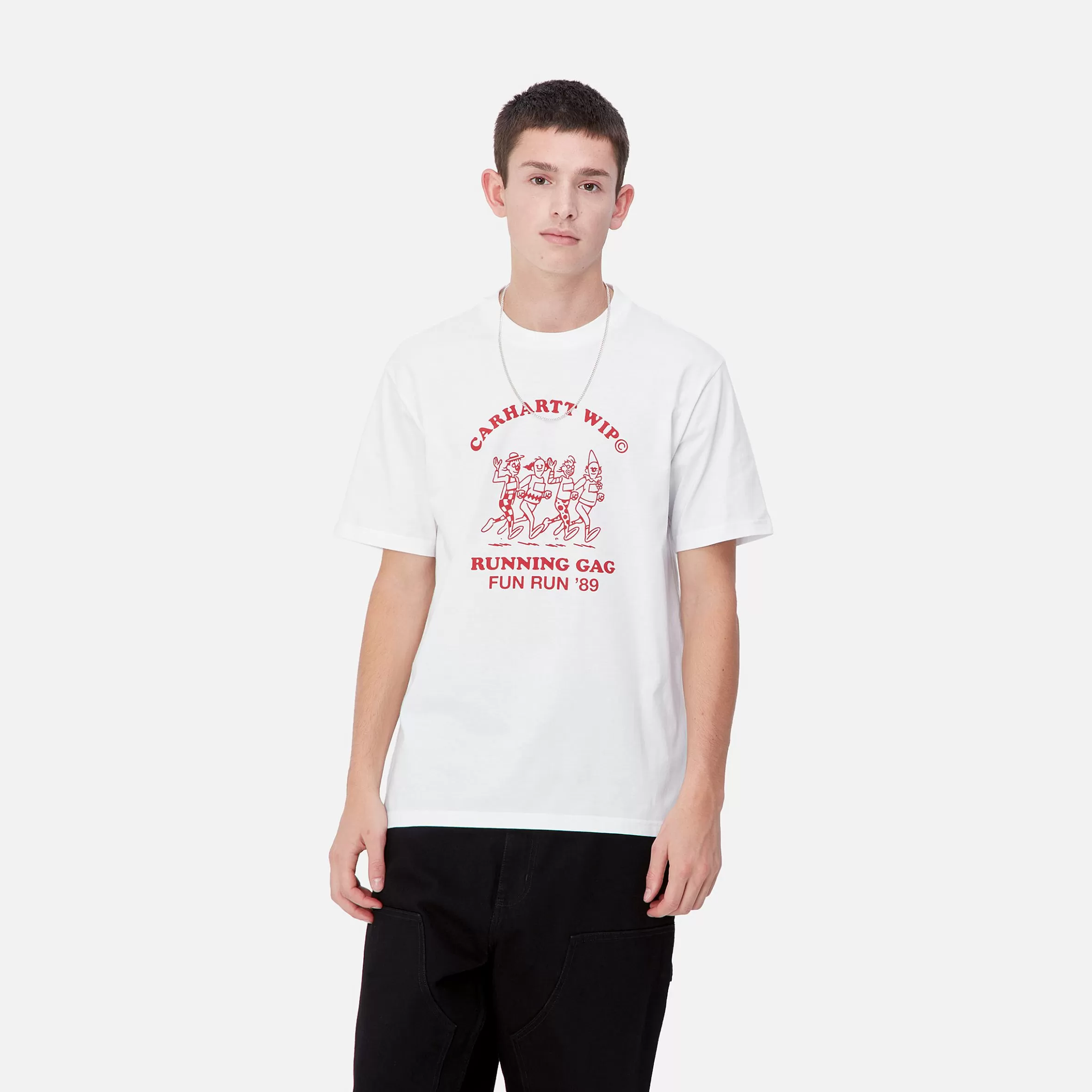 T-Shirts & Polos | Carhartt WIP S/S Fun Run T-Shirt White / Red