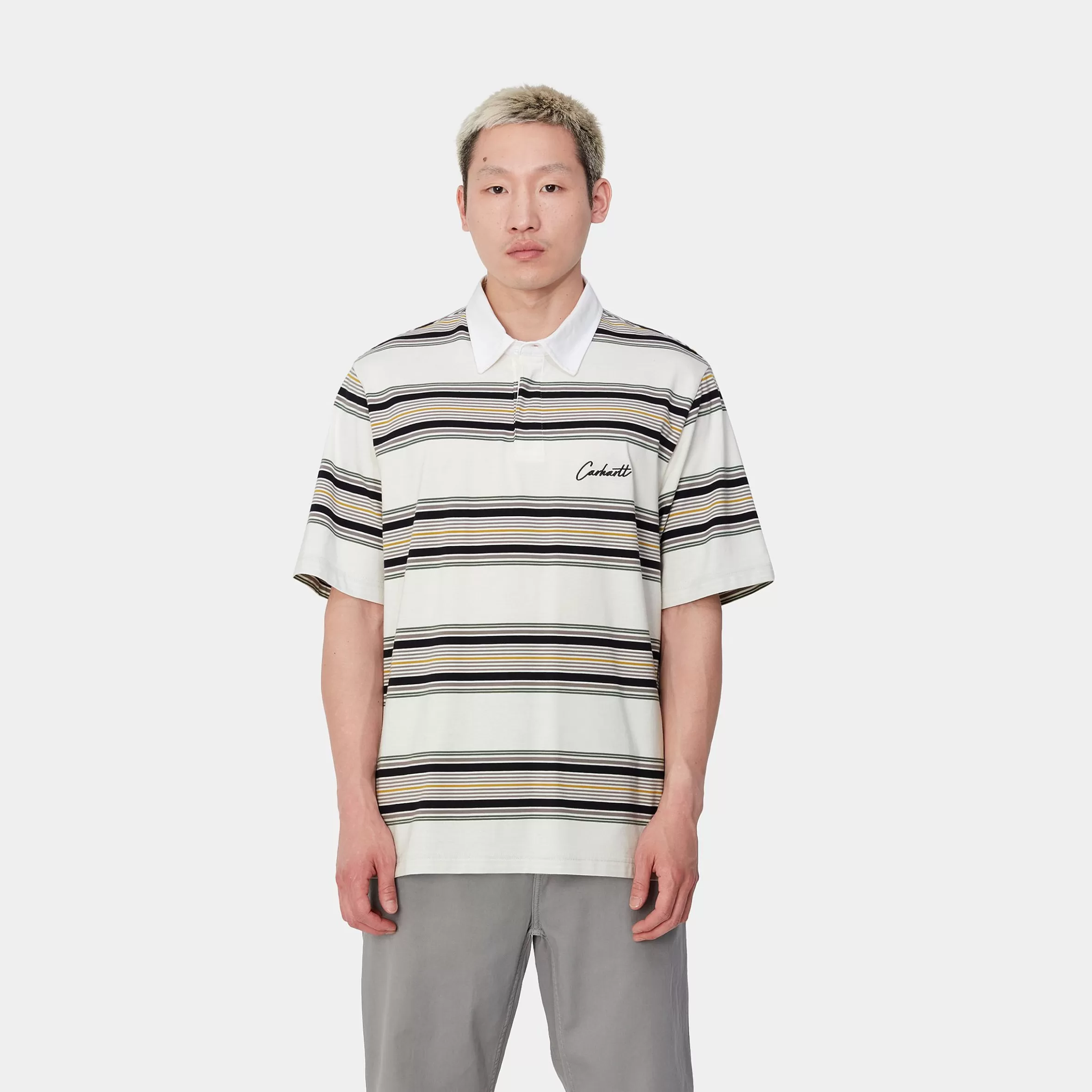 T-Shirts & Polos | Carhartt WIP S/S Gaines Rugby Shirt Gaines Stripe, Wax