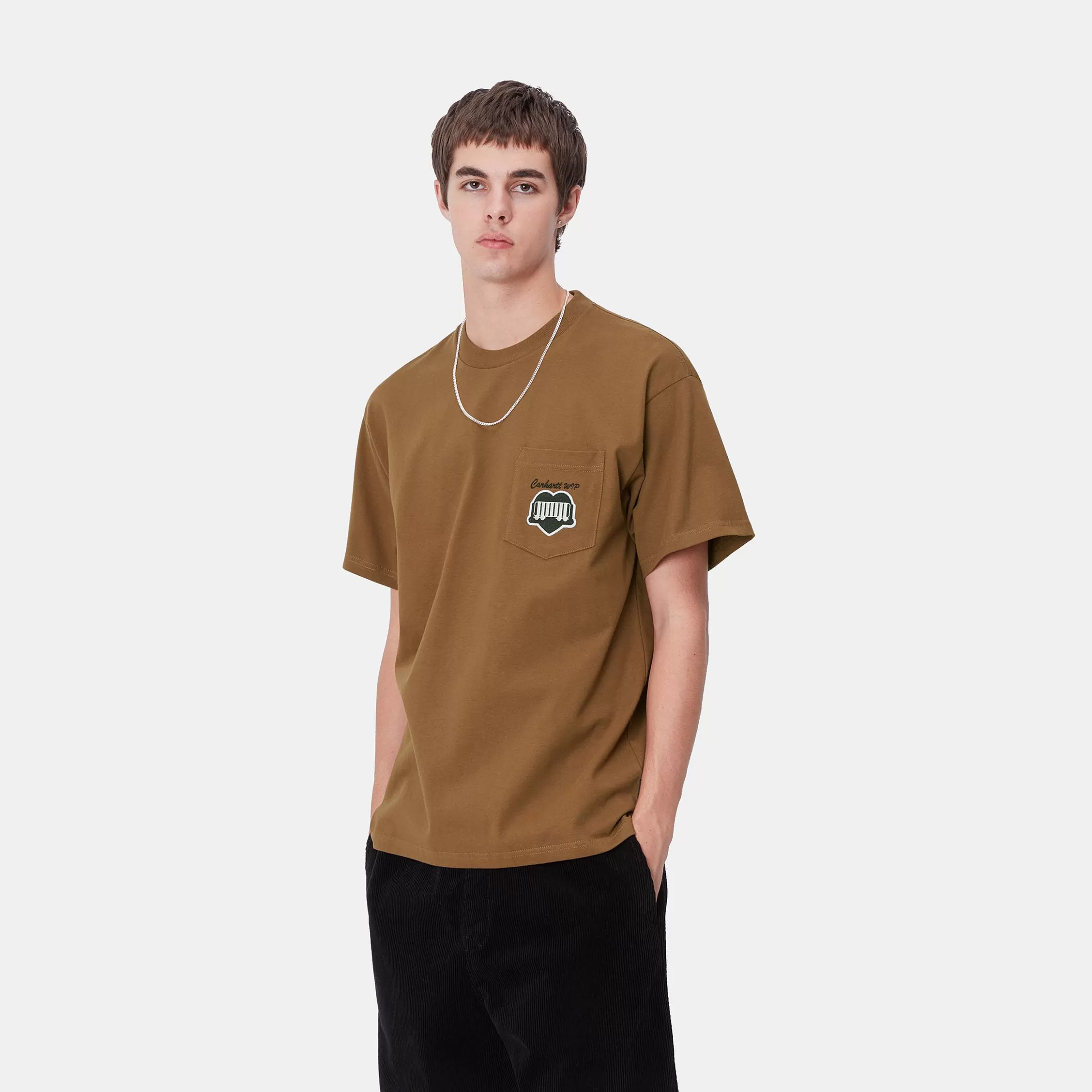 T-Shirts & Polos | Carhartt WIP S/S Heart Train Pocket T-Shirt Hamilton Brown