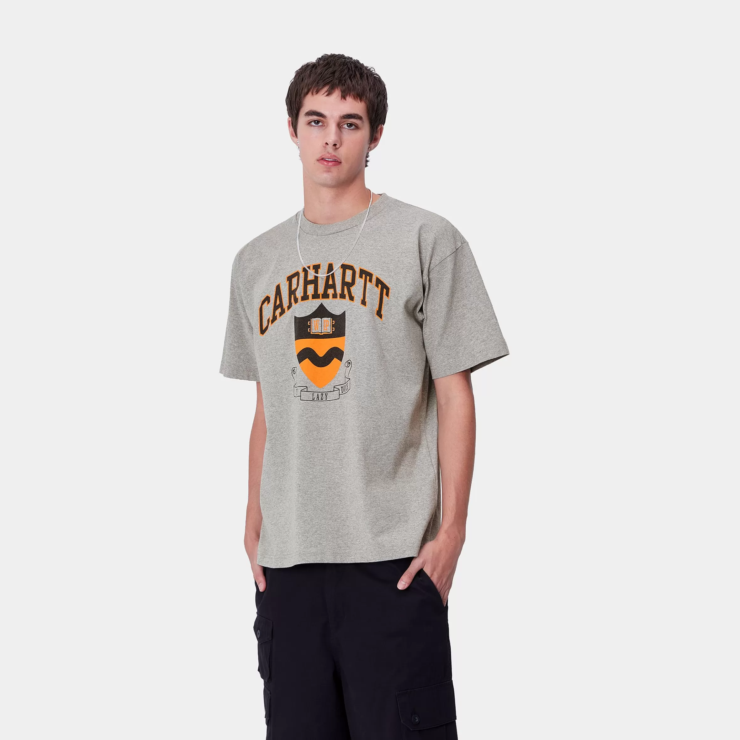 T-Shirts & Polos | Carhartt WIP S/S Lazy Duck Academy T-Shirt Grey Heather