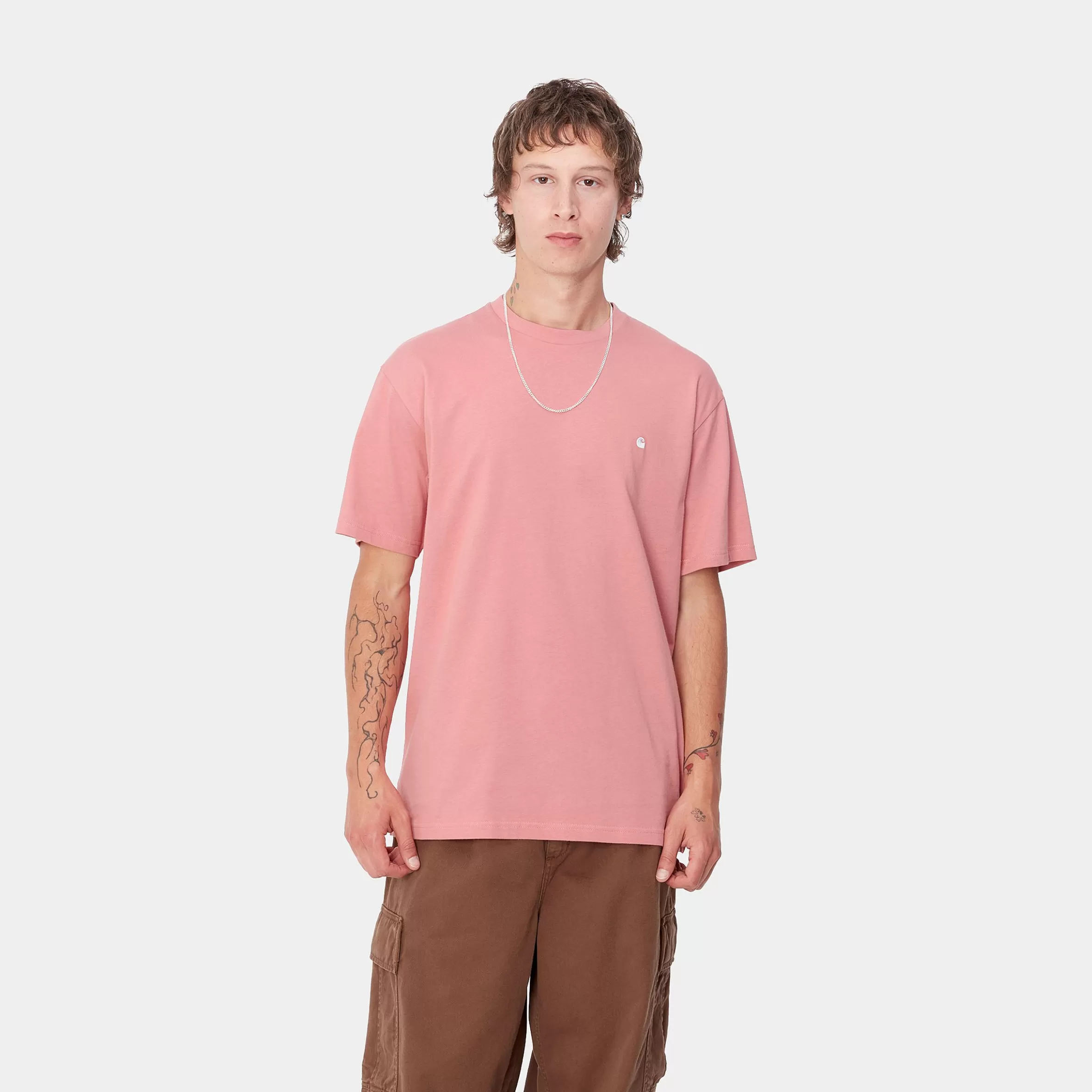 T-Shirts & Polos | Carhartt WIP S/S Madison T-Shirt Dusty Rose / White