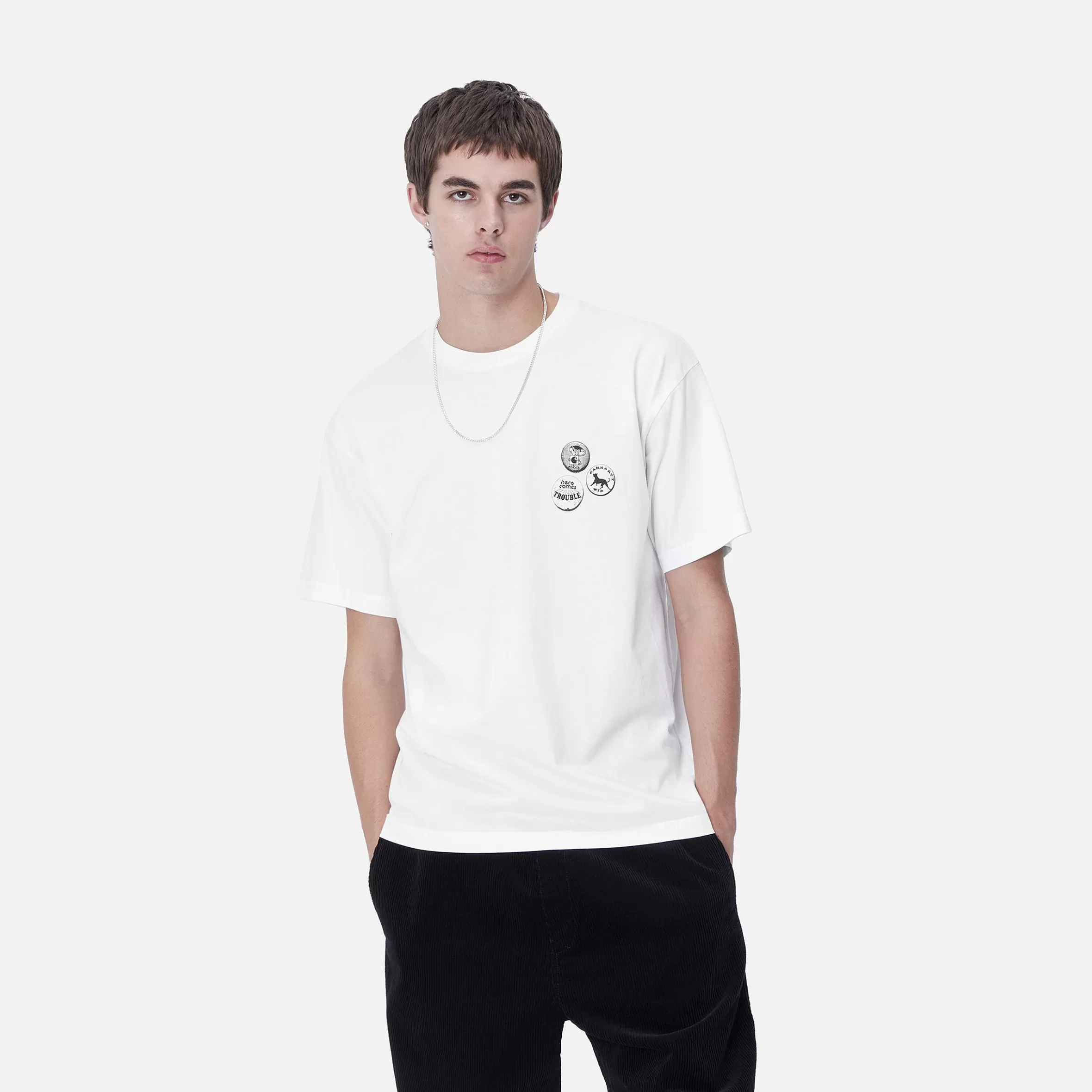 T-Shirts & Polos | Carhartt WIP S/S Pins T-Shirt White / Black