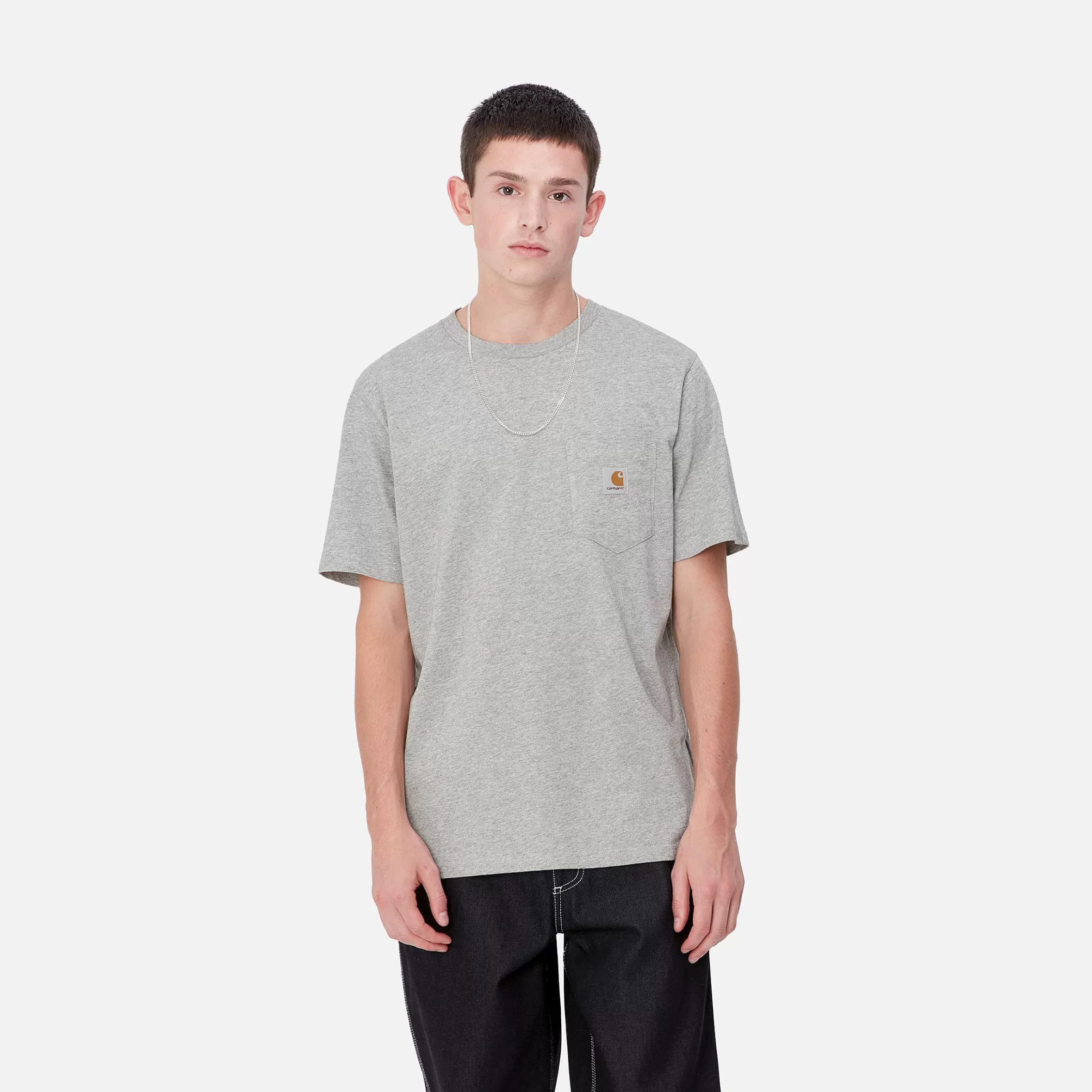 T-Shirts & Polos | Carhartt WIP S/S Pocket T-Shirt Grey Heather