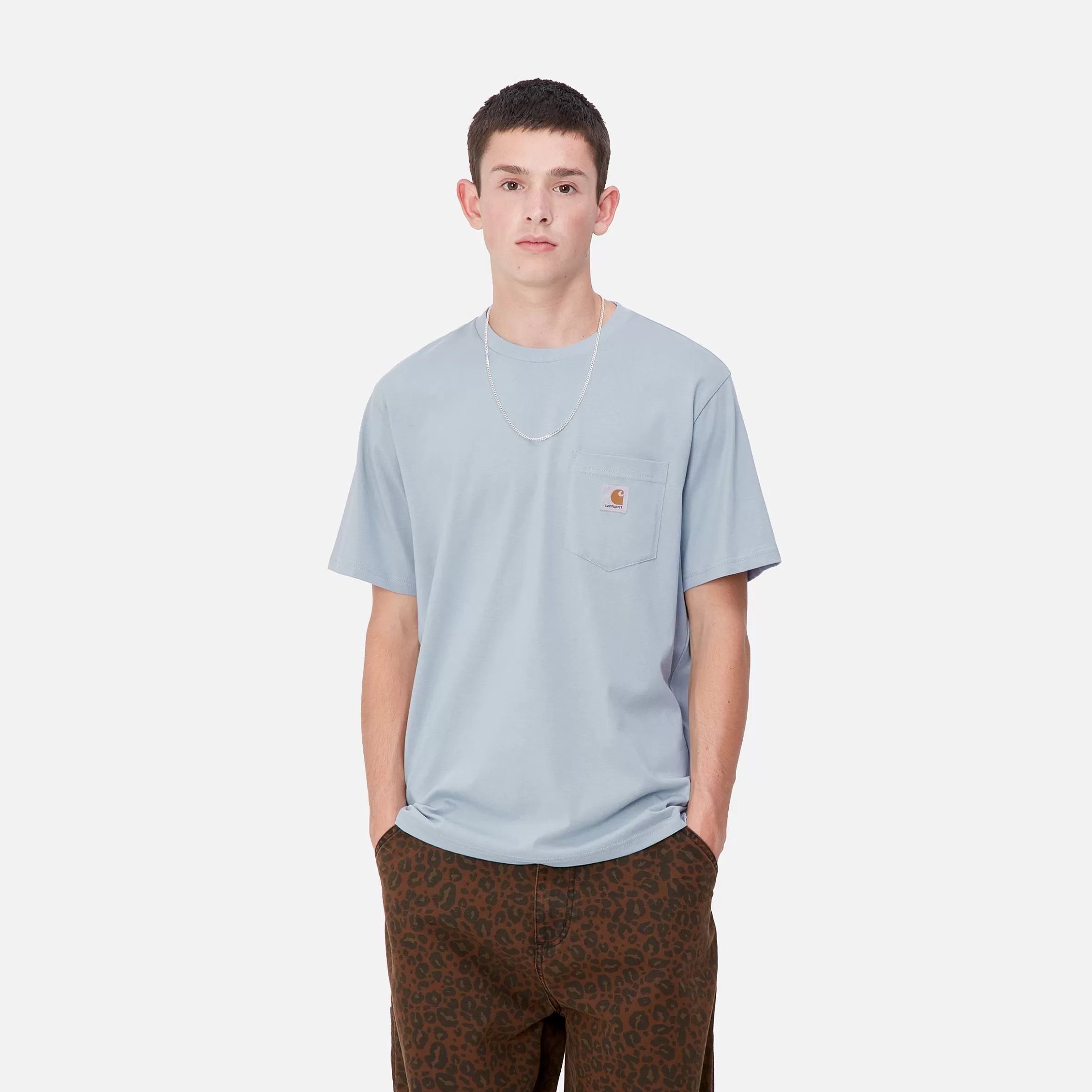 T-Shirts & Polos | Carhartt WIP S/S Pocket T-Shirt Misty Sky