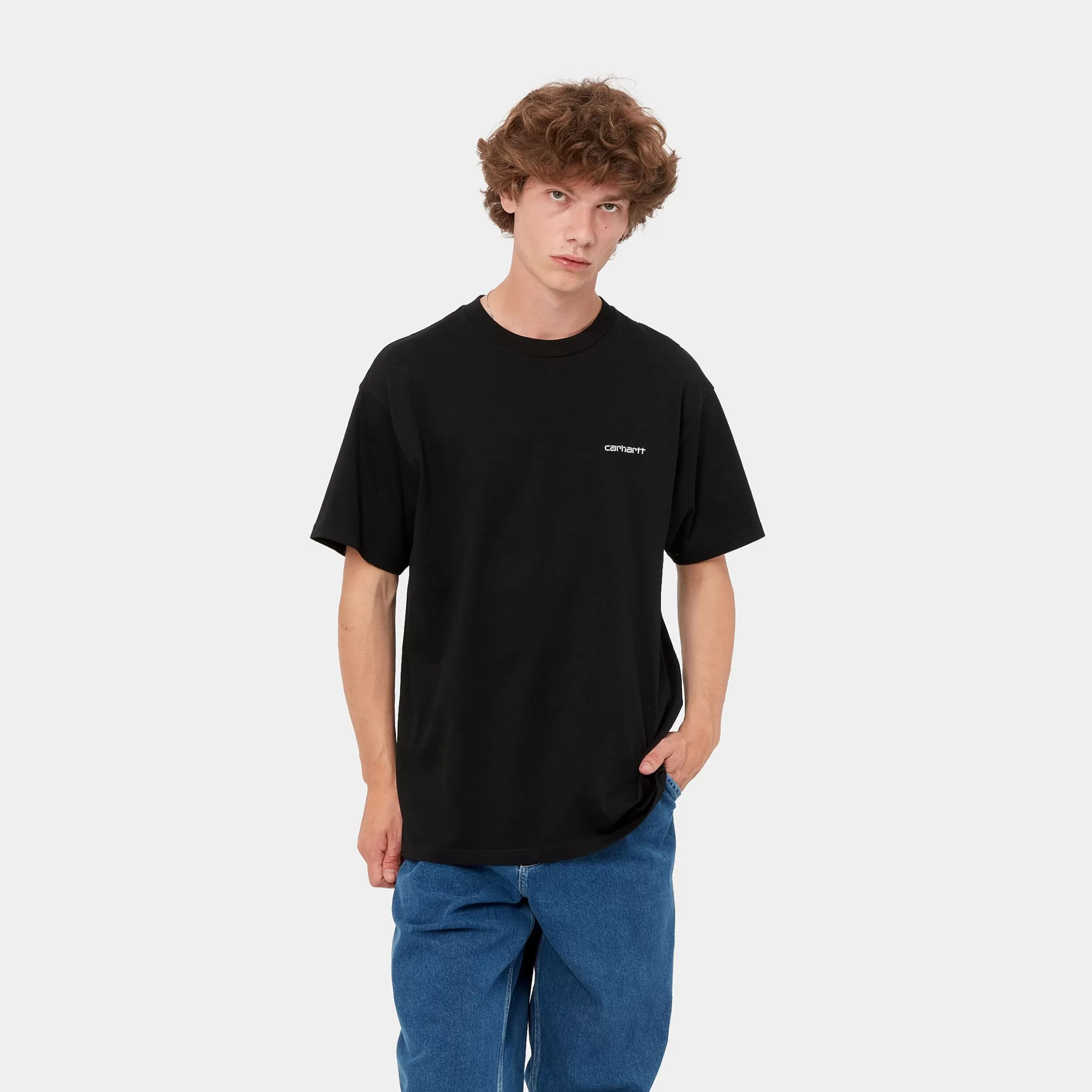 T-Shirts & Polos | Carhartt WIP S/S Script Embroidery T-Shirt Black / White