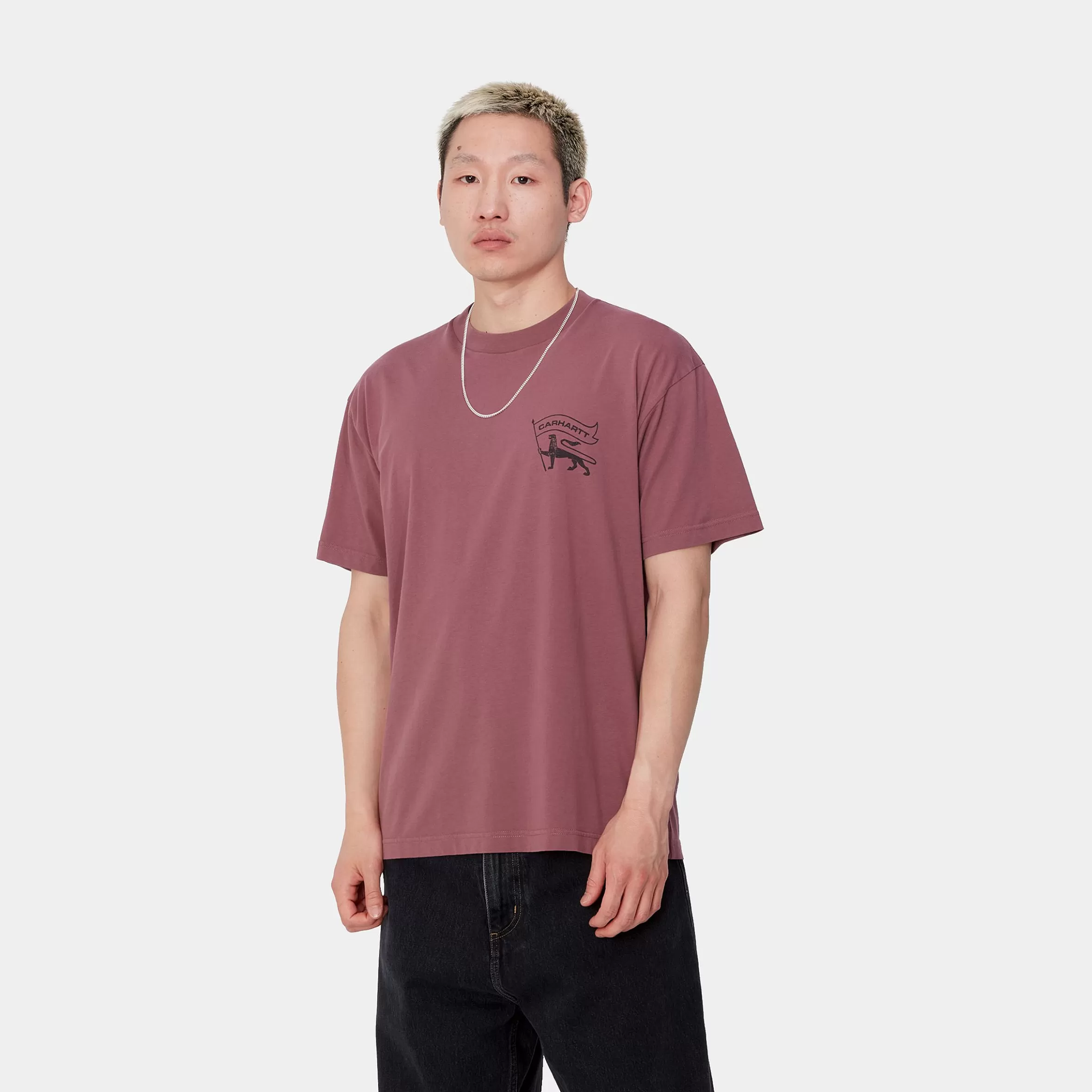 T-Shirts & Polos | Carhartt WIP S/S Stamp T-Shirt Dusty Fuchsia / Black