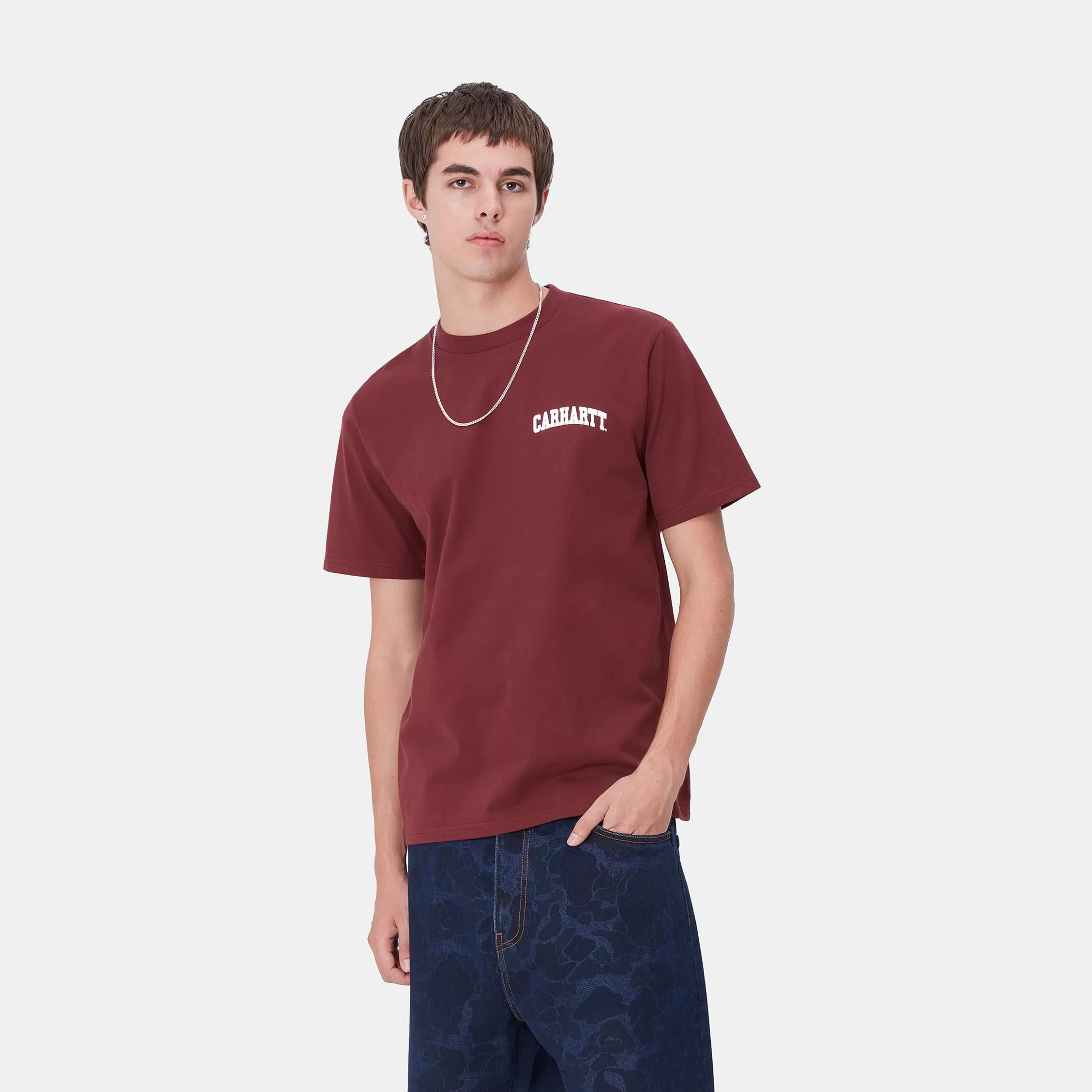 T-Shirts & Polos | Carhartt WIP S/S University Script T-Shirt Malbec / White