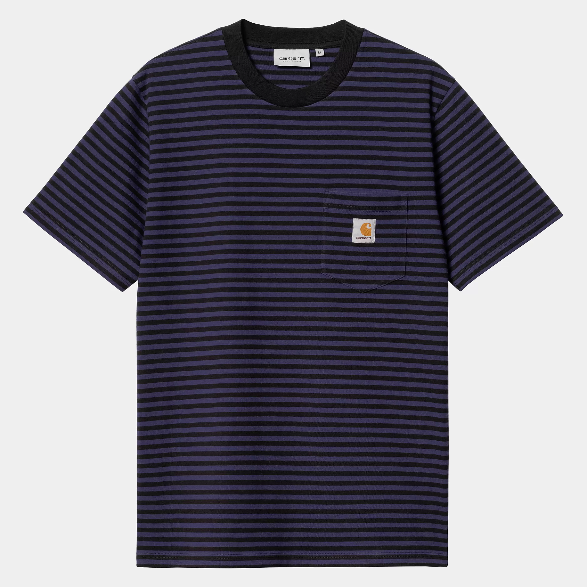 T-Shirts & Polos | Carhartt WIP S/S Verner Pocket T-Shirt Verner Stripe, Black / Aura