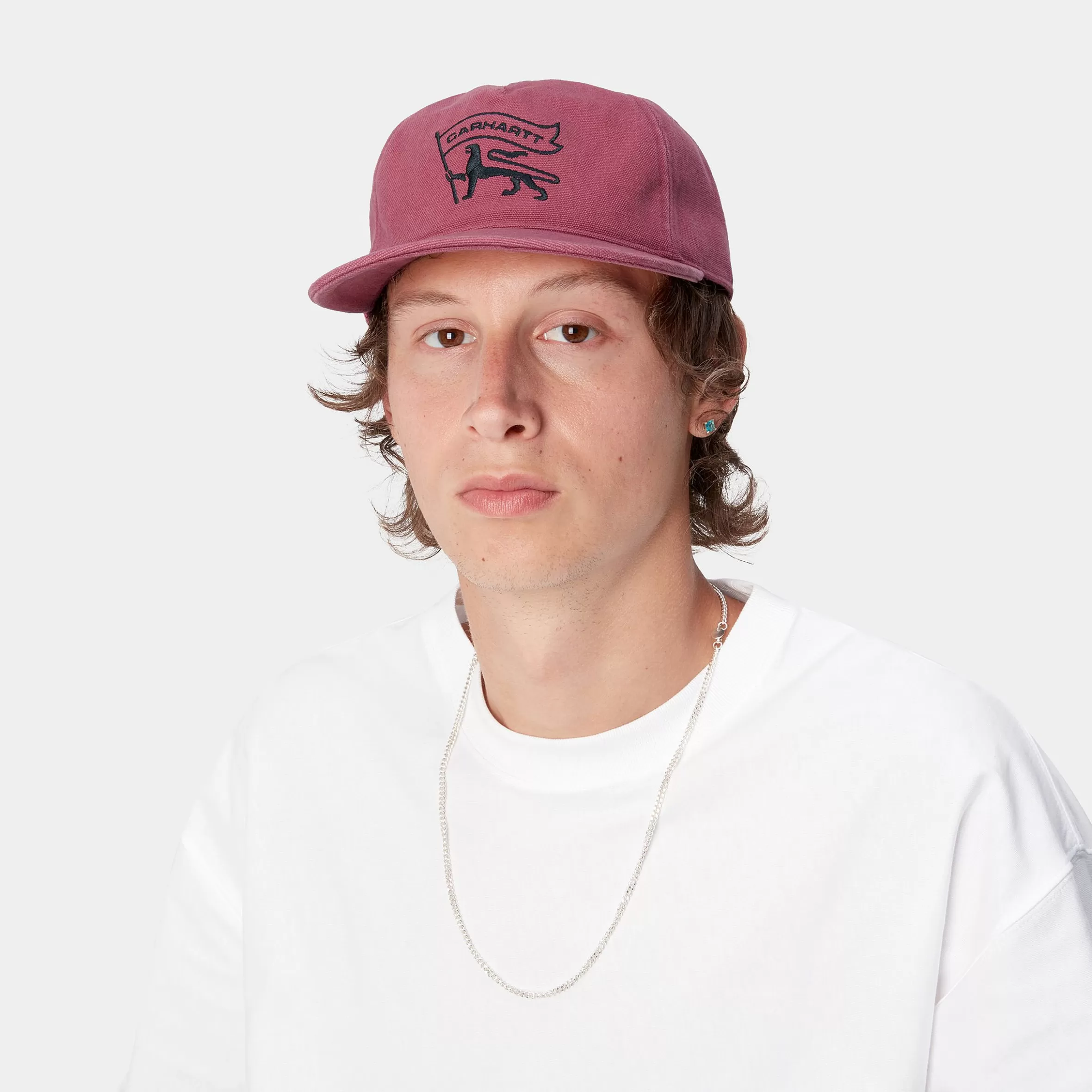 Acessórios | Bonés & Chapéus | Carhartt WIP Stamp Cap Dusty Fuchsia / Black