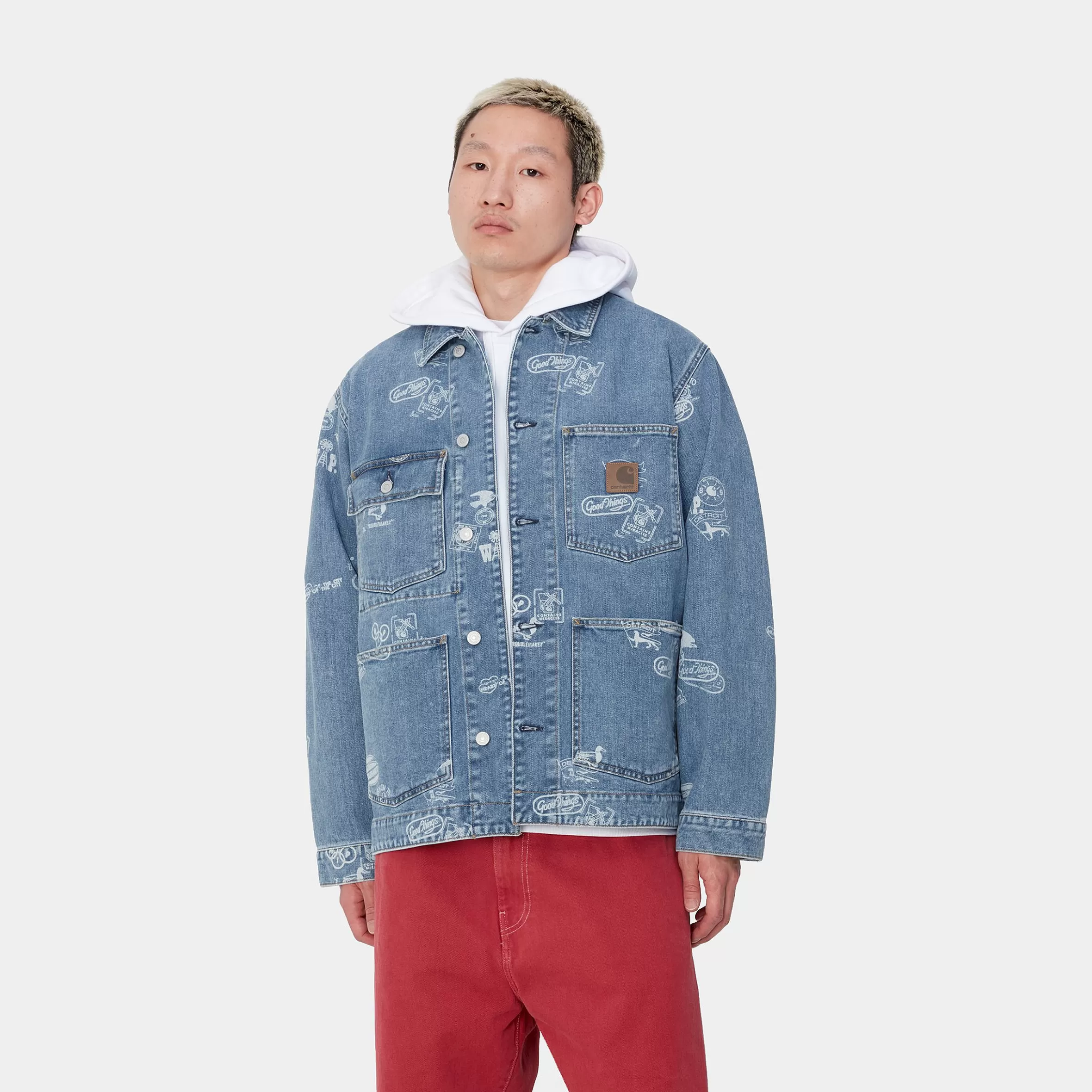 Blusões E Coletes | Ganga | Carhartt WIP Stamp Jacket Stamp Print, Blue