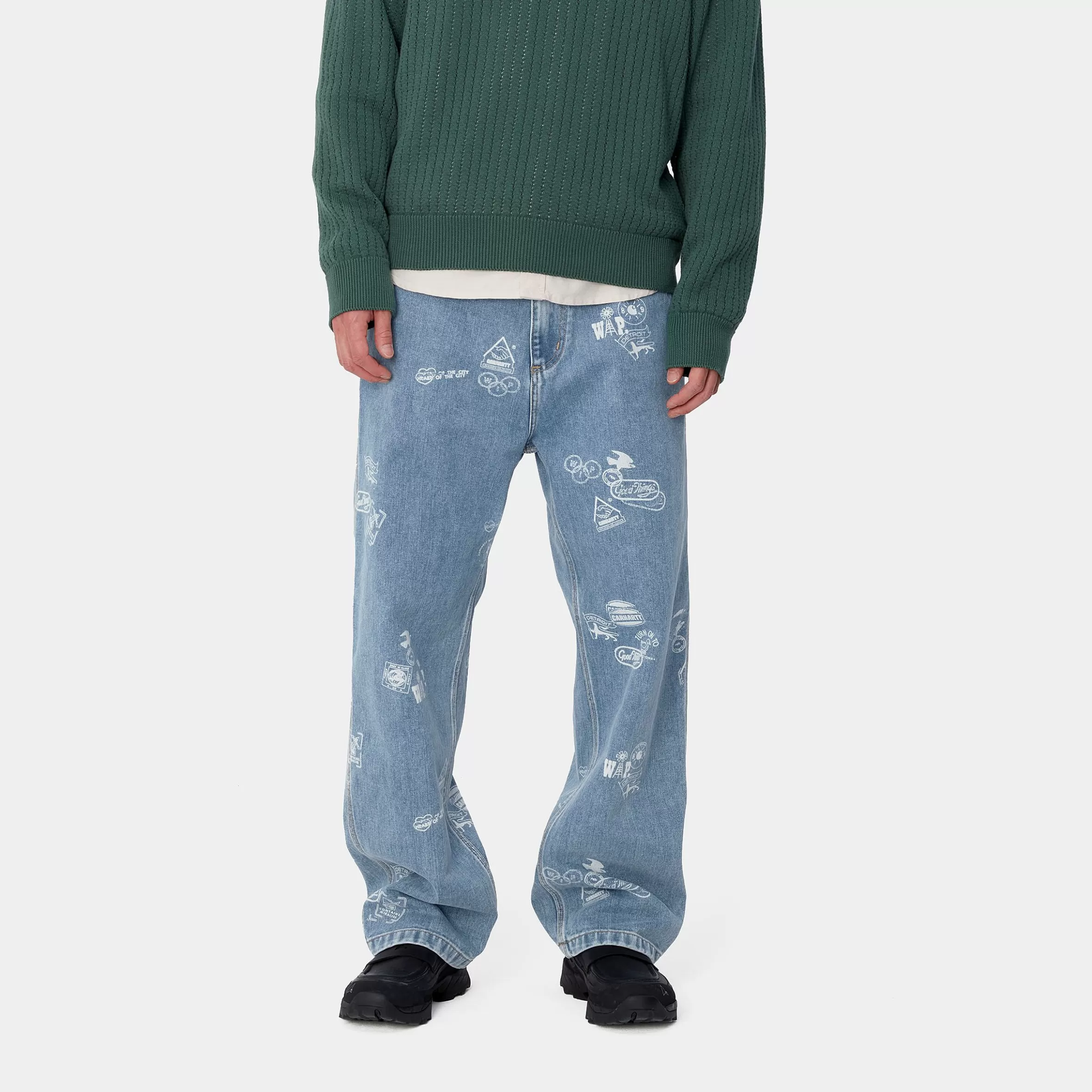 Ganga | Calças | Carhartt WIP Stamp Pant Stamp Print, Blue