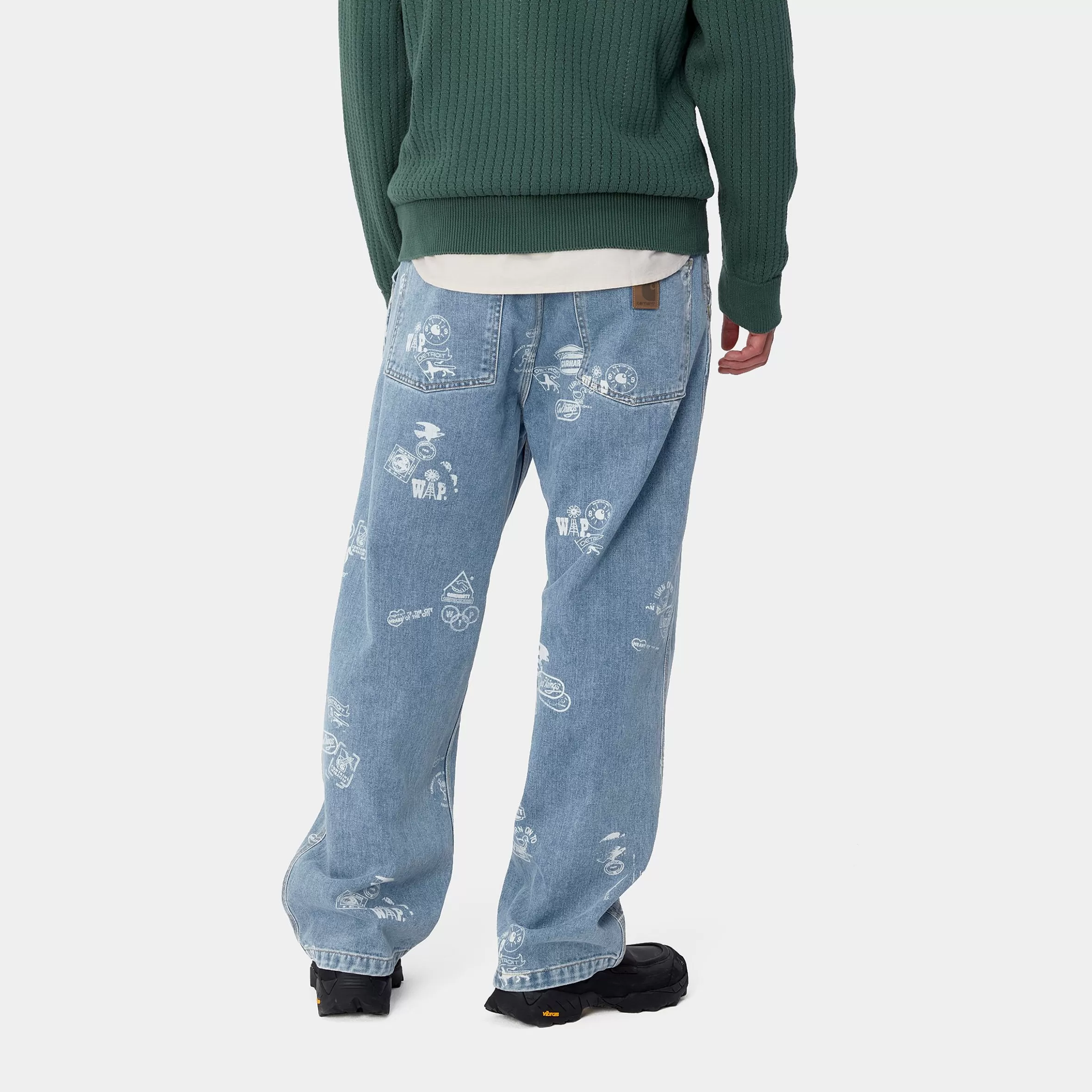 Ganga | Calças | Carhartt WIP Stamp Pant Stamp Print, Blue