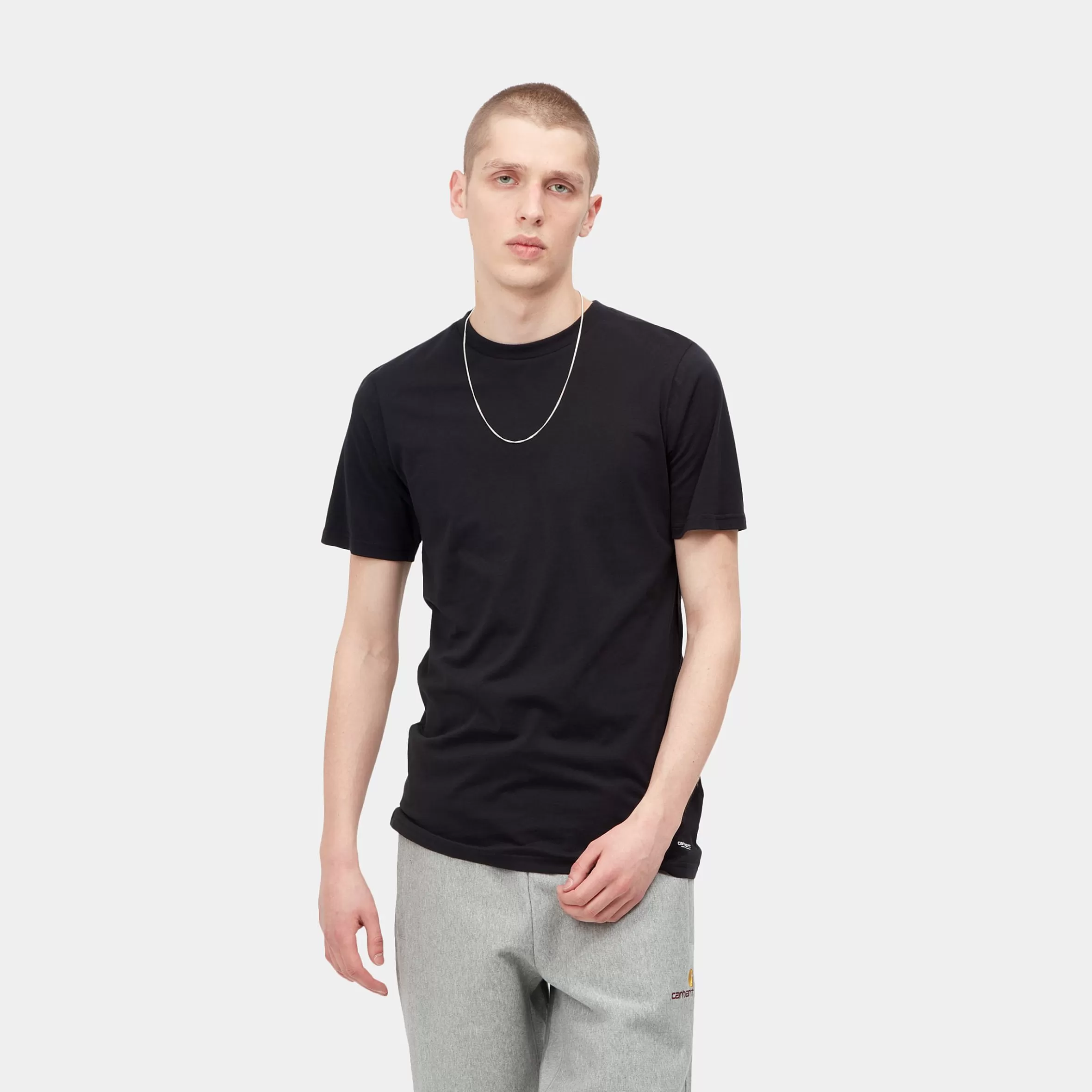 Roupa Interior | Carhartt WIP Standard Crew Neck T-Shirt Black + Black