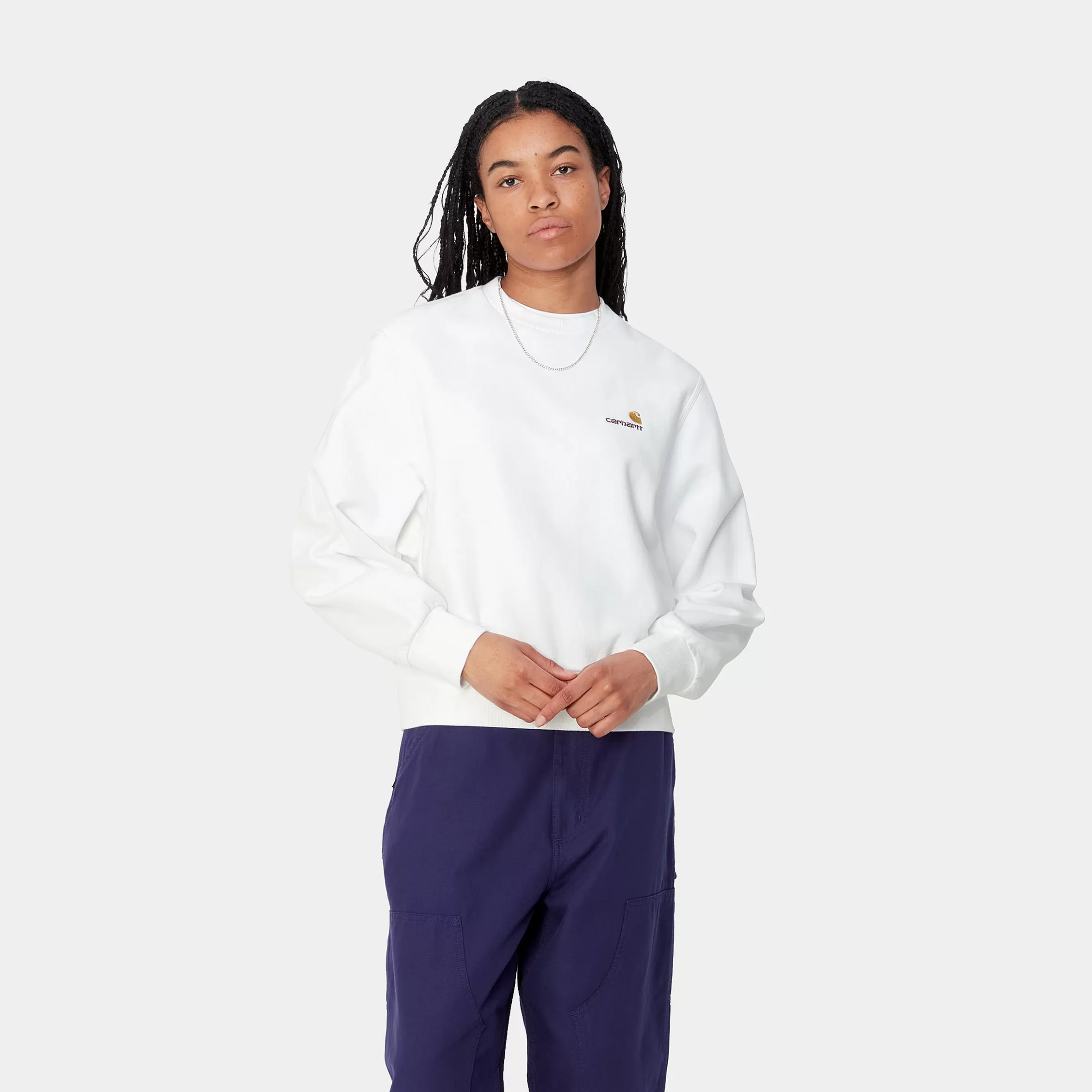 Sweats | Carhartt WIP W' American Script Sweatshirt White