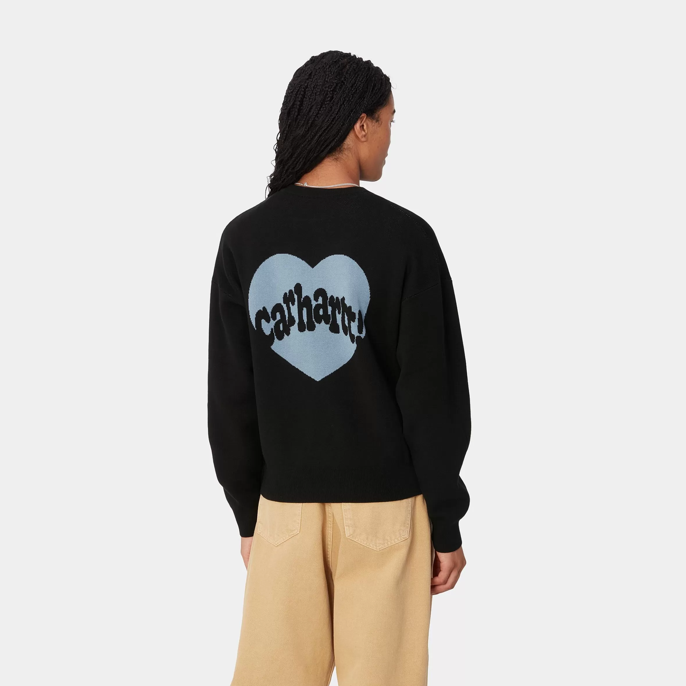 Malhas | Carhartt WIP W' Amour Sweater Black / Misty Sky