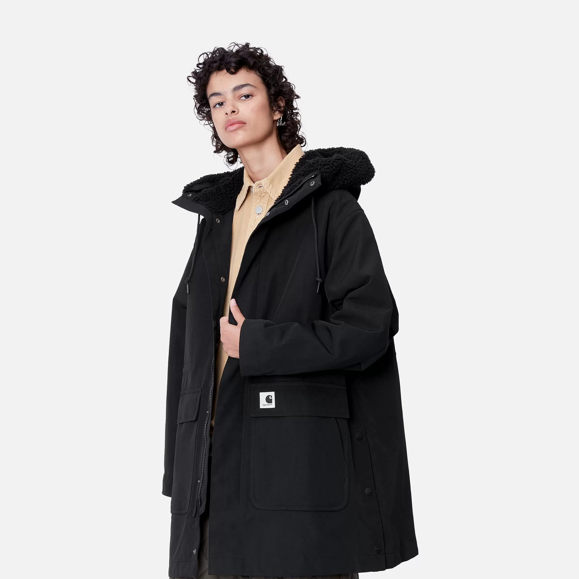 Blusões | Carhartt WIP W' Clarton Parka Black / Black