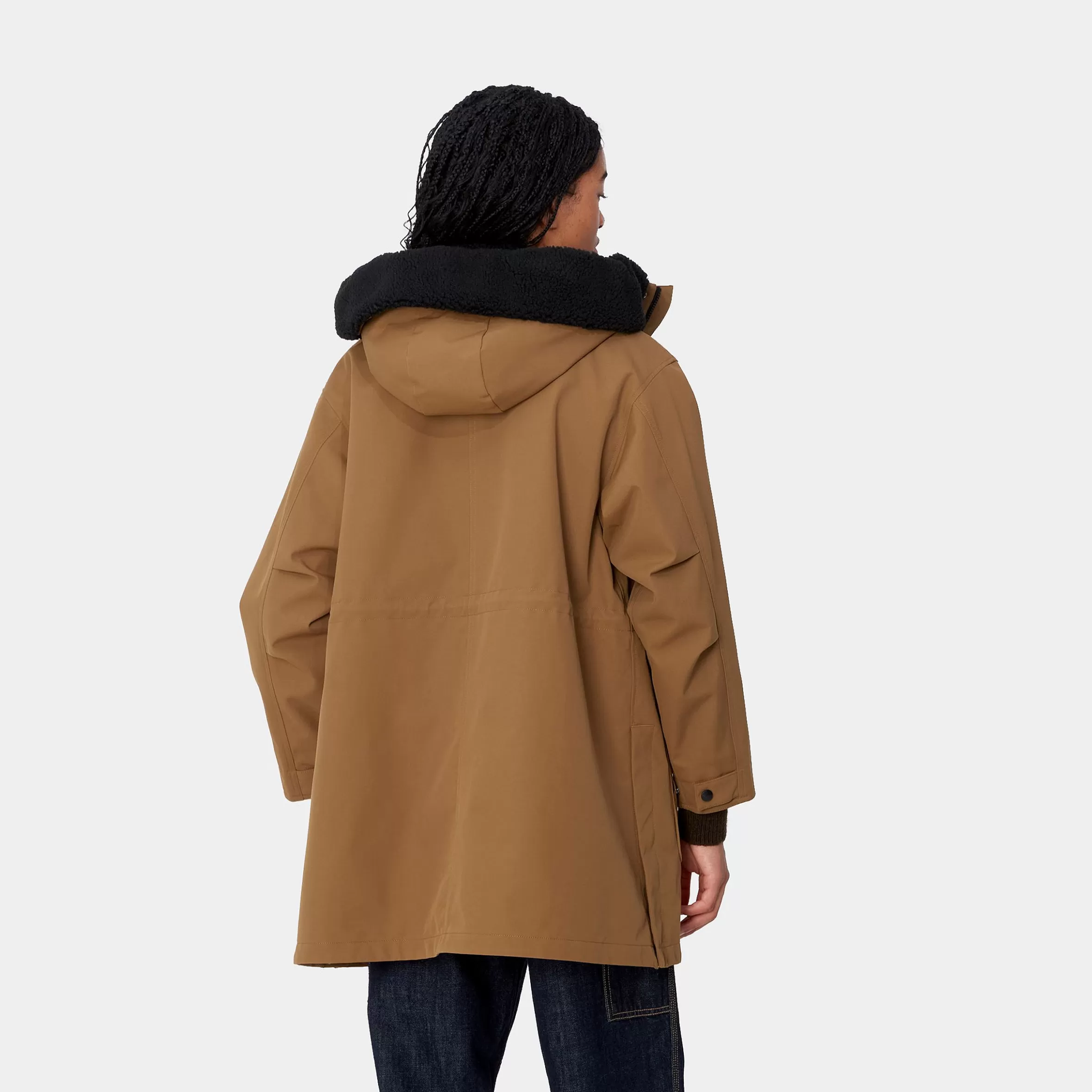 Blusões | Carhartt WIP W' Clarton Parka Hamilton Brown / Black