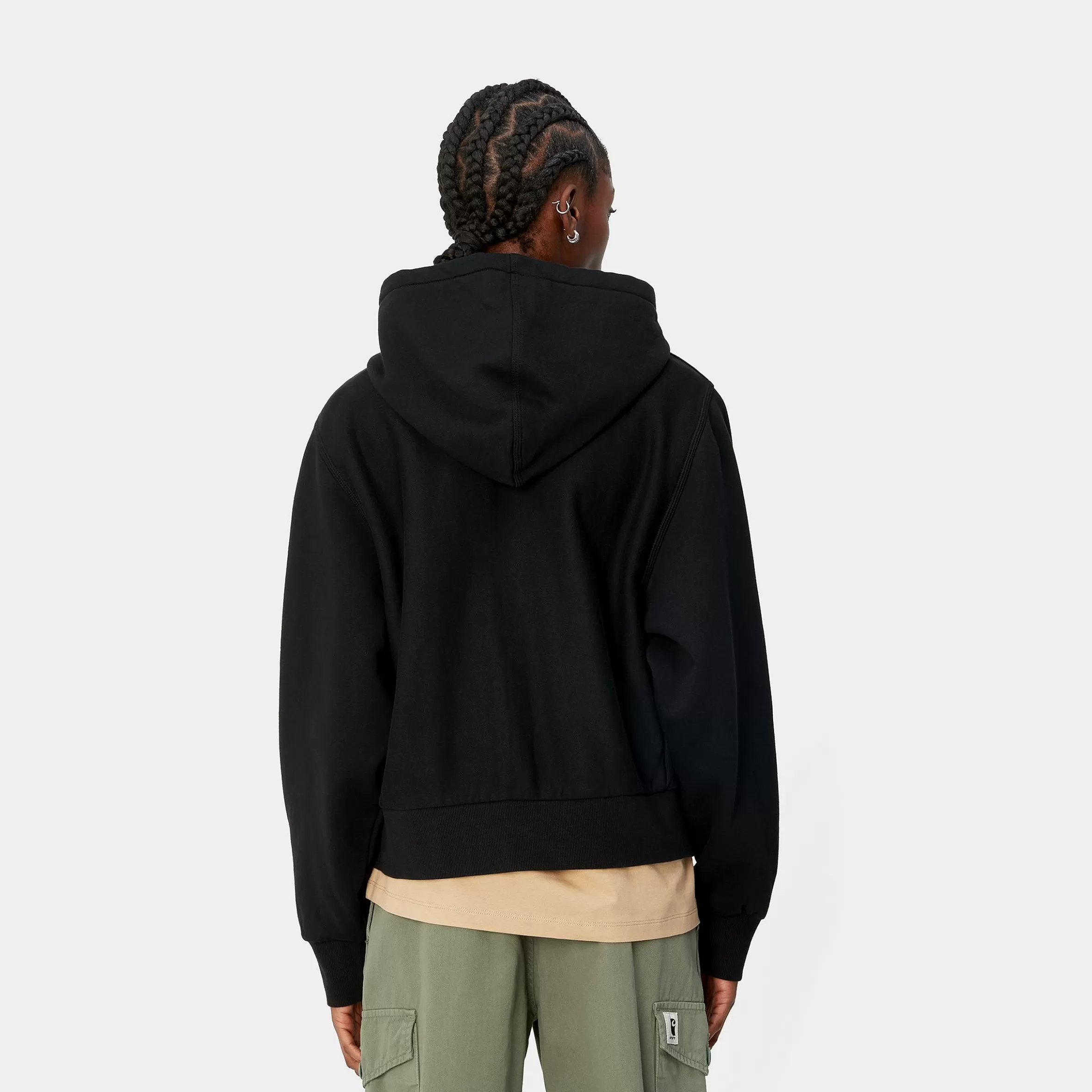 Sweats | Carhartt WIP W' Hooded American Script Jacket Black