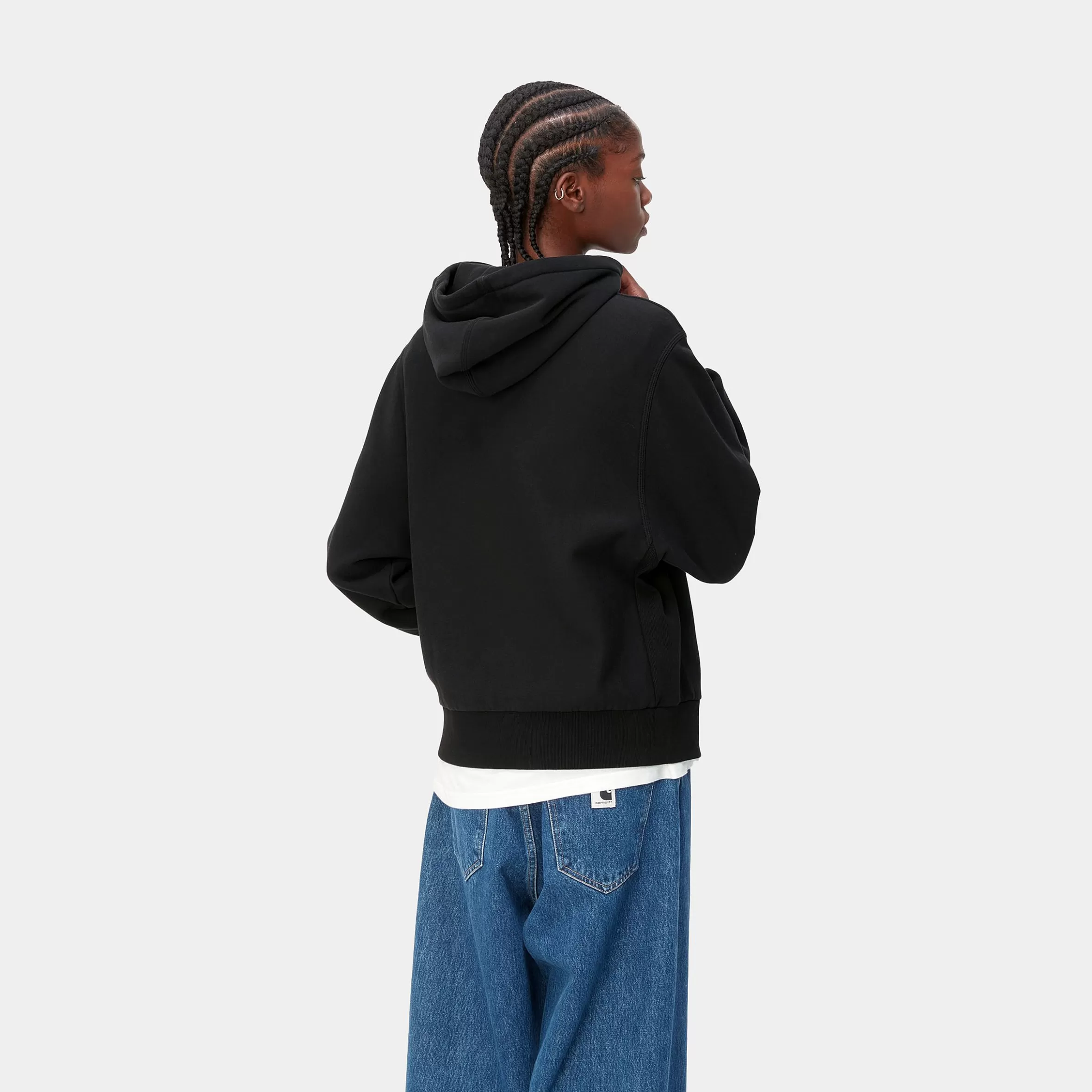 Sweats | Carhartt WIP W' Hooded American Script Sweatshirt Black