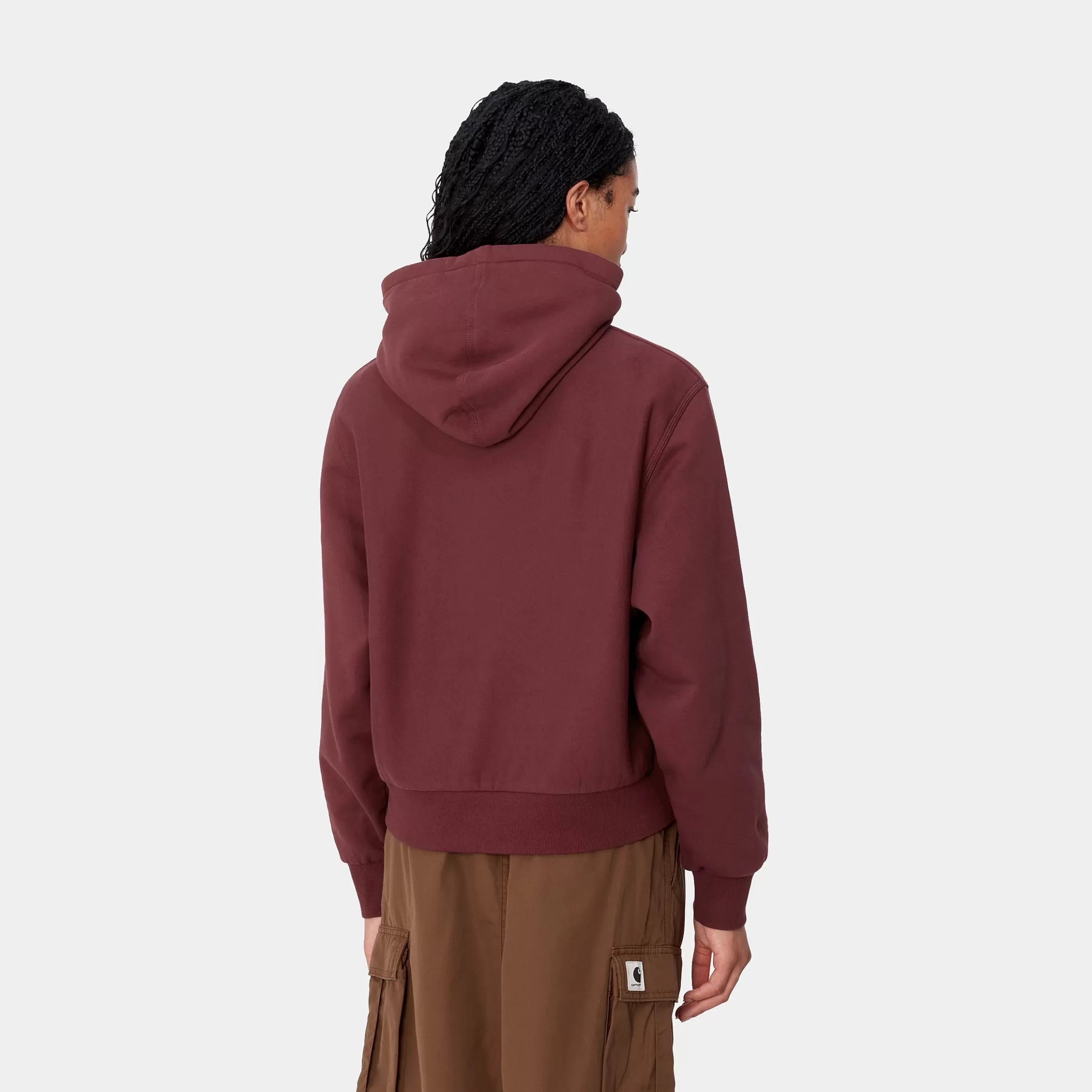 Sweats | Carhartt WIP W' Hooded American Script Sweatshirt Malbec