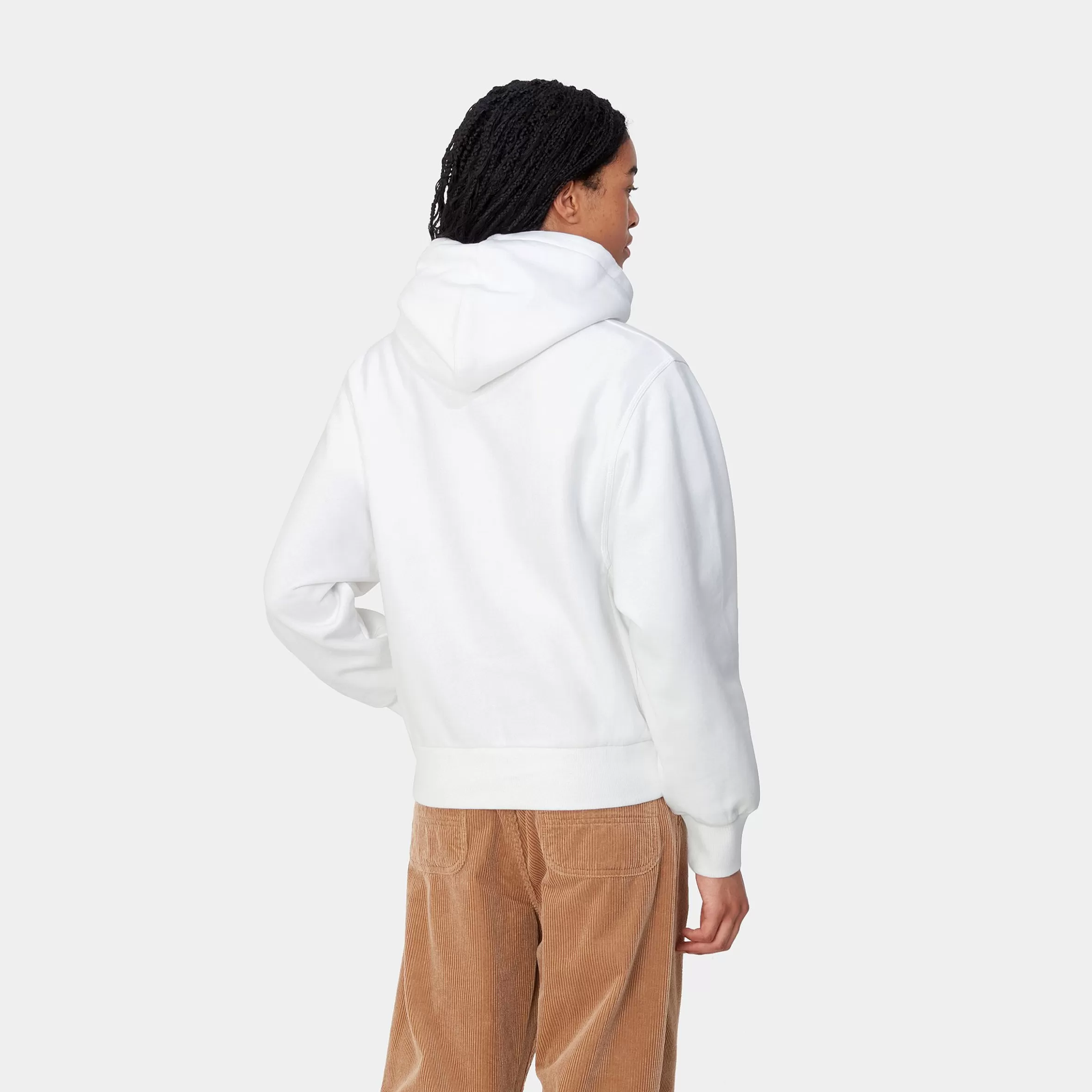 Sweats | Carhartt WIP W' Hooded American Script Sweatshirt White