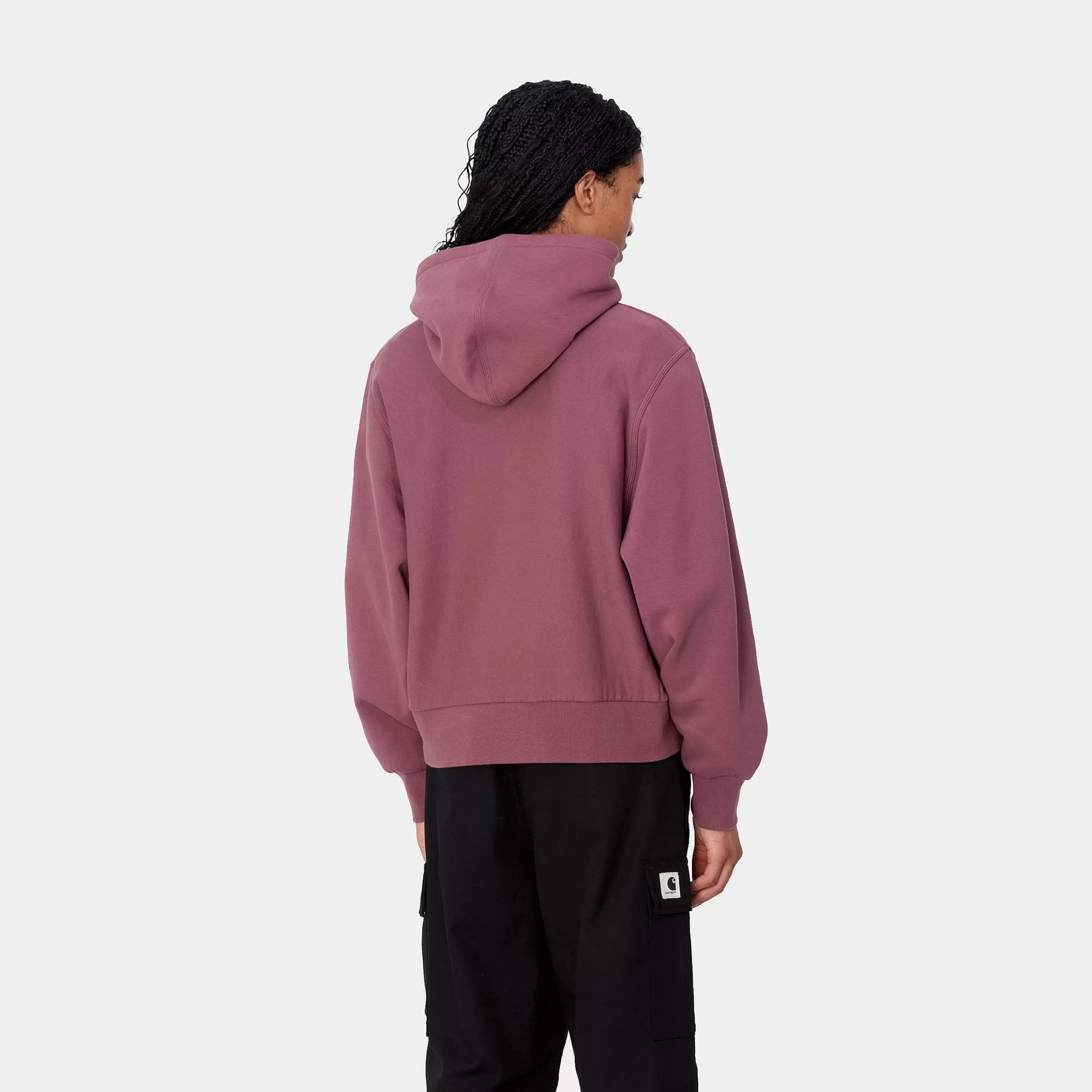 Sweats | Carhartt WIP W' Hooded American Script Sweatshirt Dusty Fuchsia