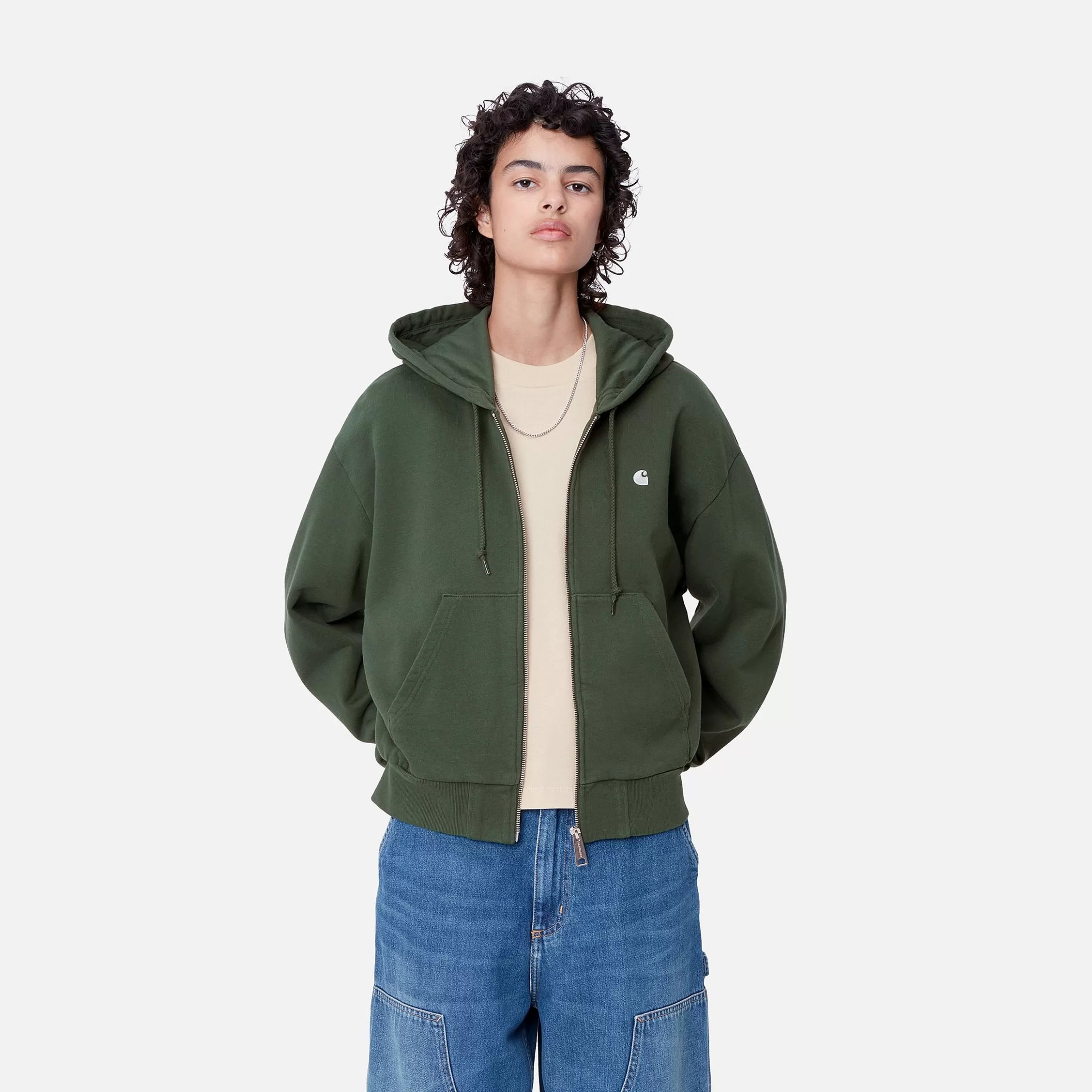 Sweats | Carhartt WIP W' Hooded Casey Jacket Sycamore Tree / Silver