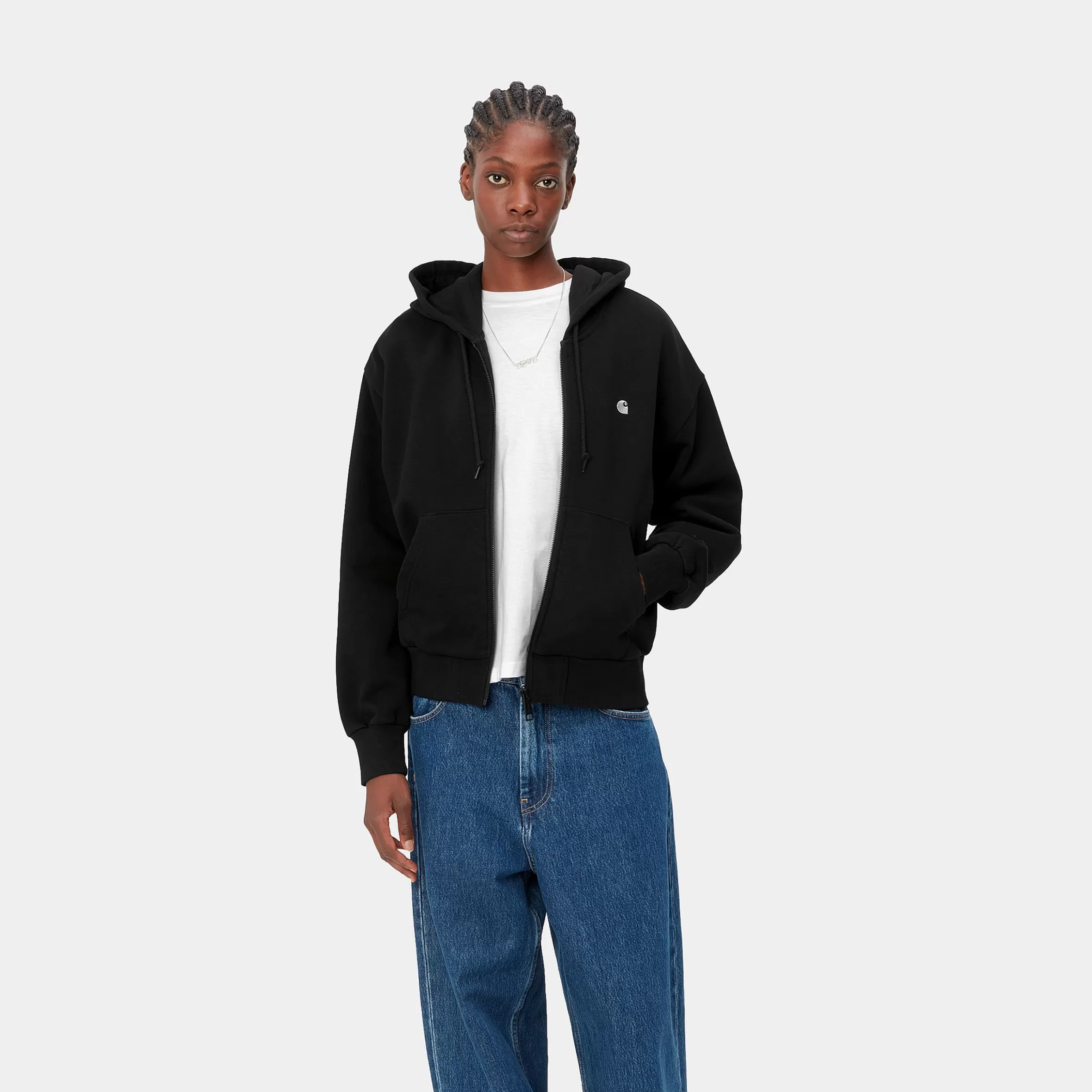 Sweats | Carhartt WIP W' Hooded Casey Jacket Black / Silver