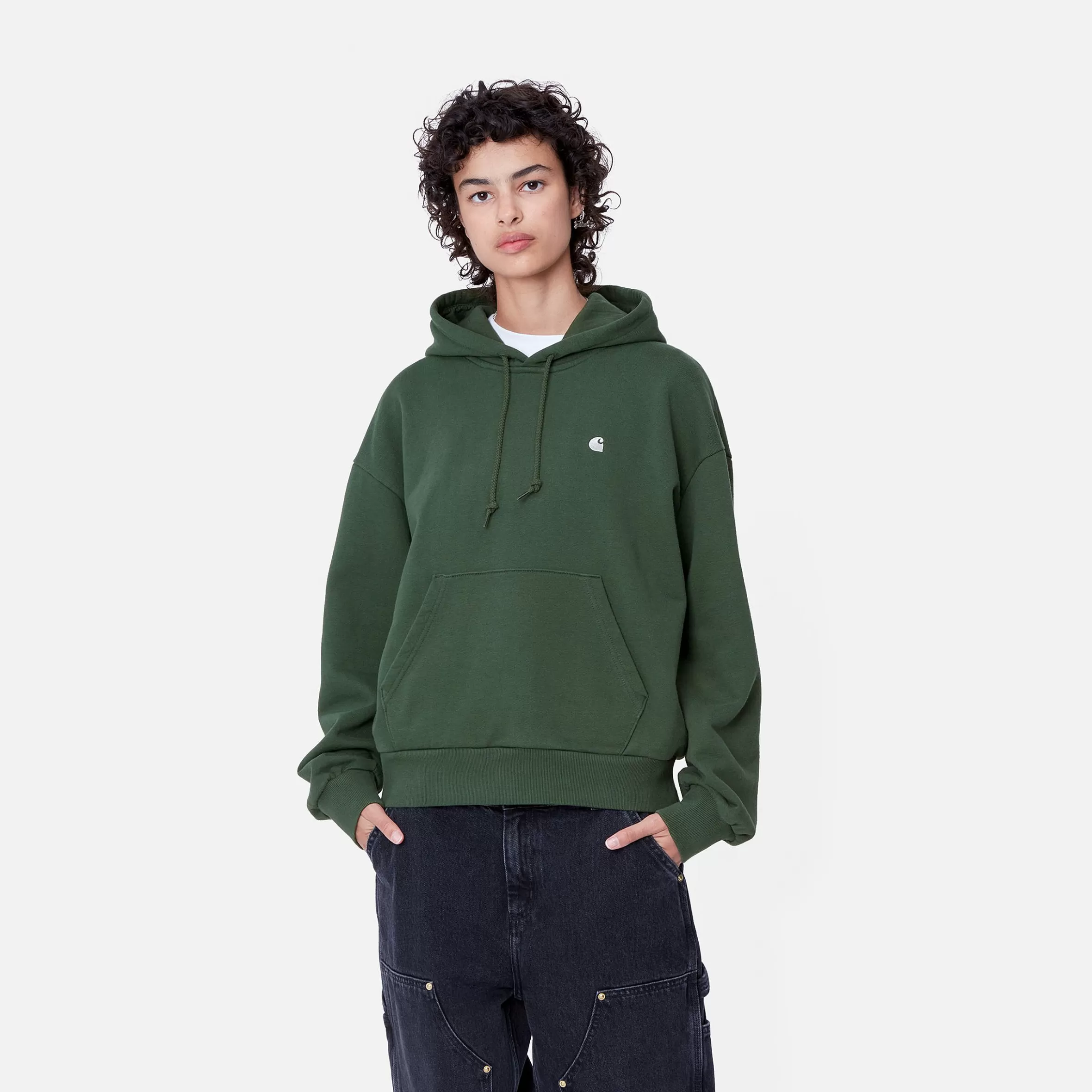 Sweats | Carhartt WIP W' Hooded Casey Sweatshirt Sycamore Tree / Silver