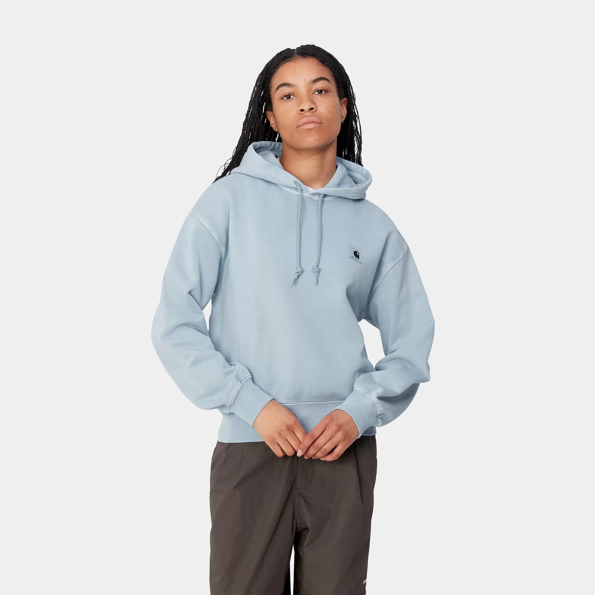 Sweats | Carhartt WIP W' Hooded Nelson Sweatshirt Dusty Ice