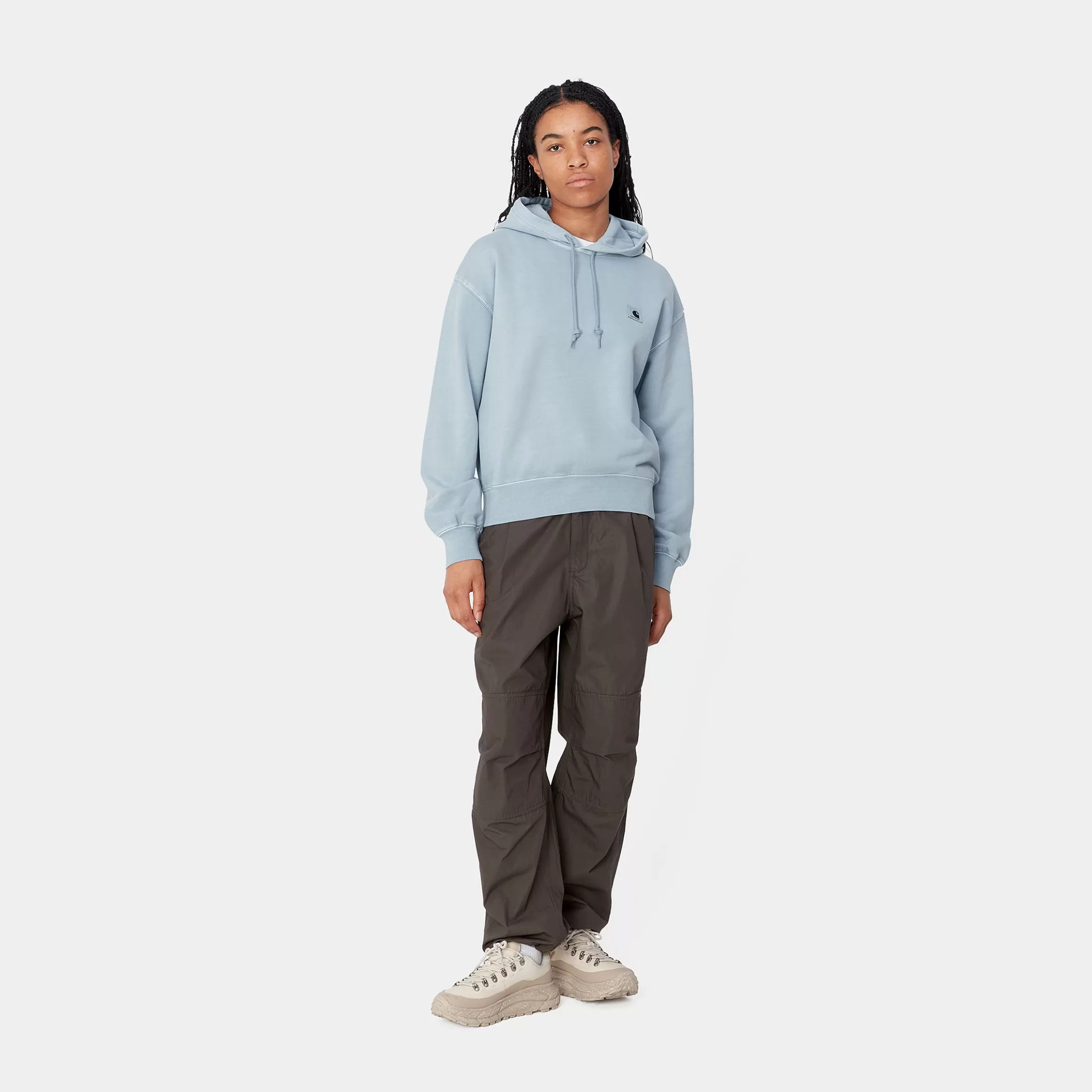 Sweats | Carhartt WIP W' Hooded Nelson Sweatshirt Dusty Ice