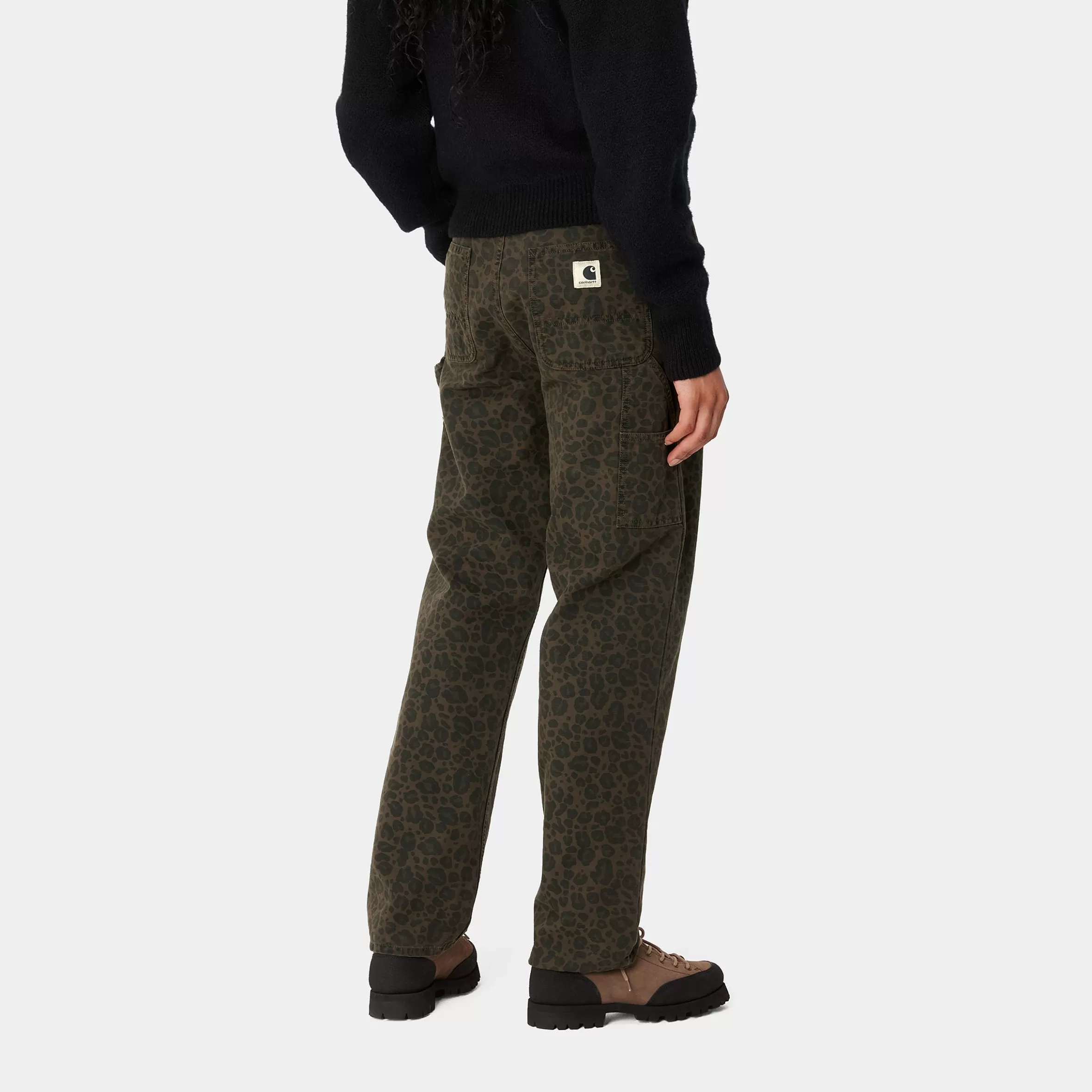 Calças | Carhartt WIP W' Leo Pierce Pant Straight Camo Leo, Tamarind / Office Green