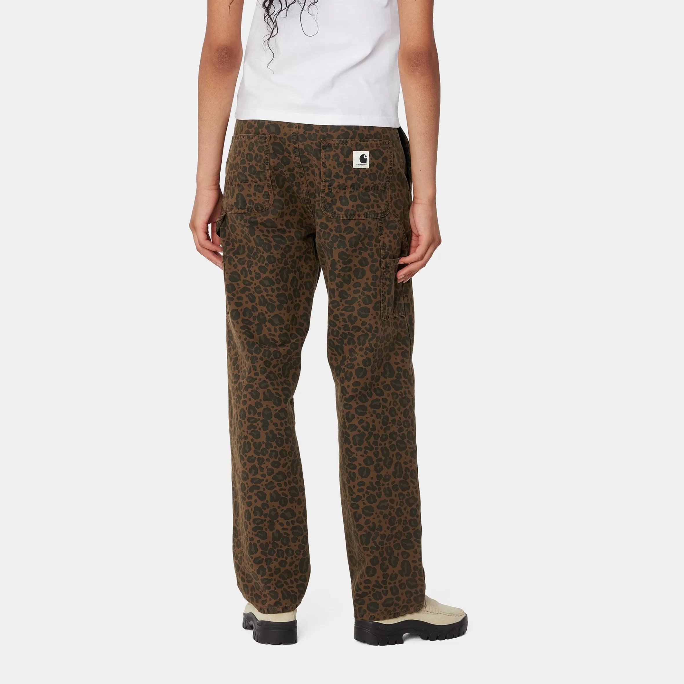 Calças | Carhartt WIP W' Leo Pierce Pant Straight Camo Leo, Tamarind / Tamarind