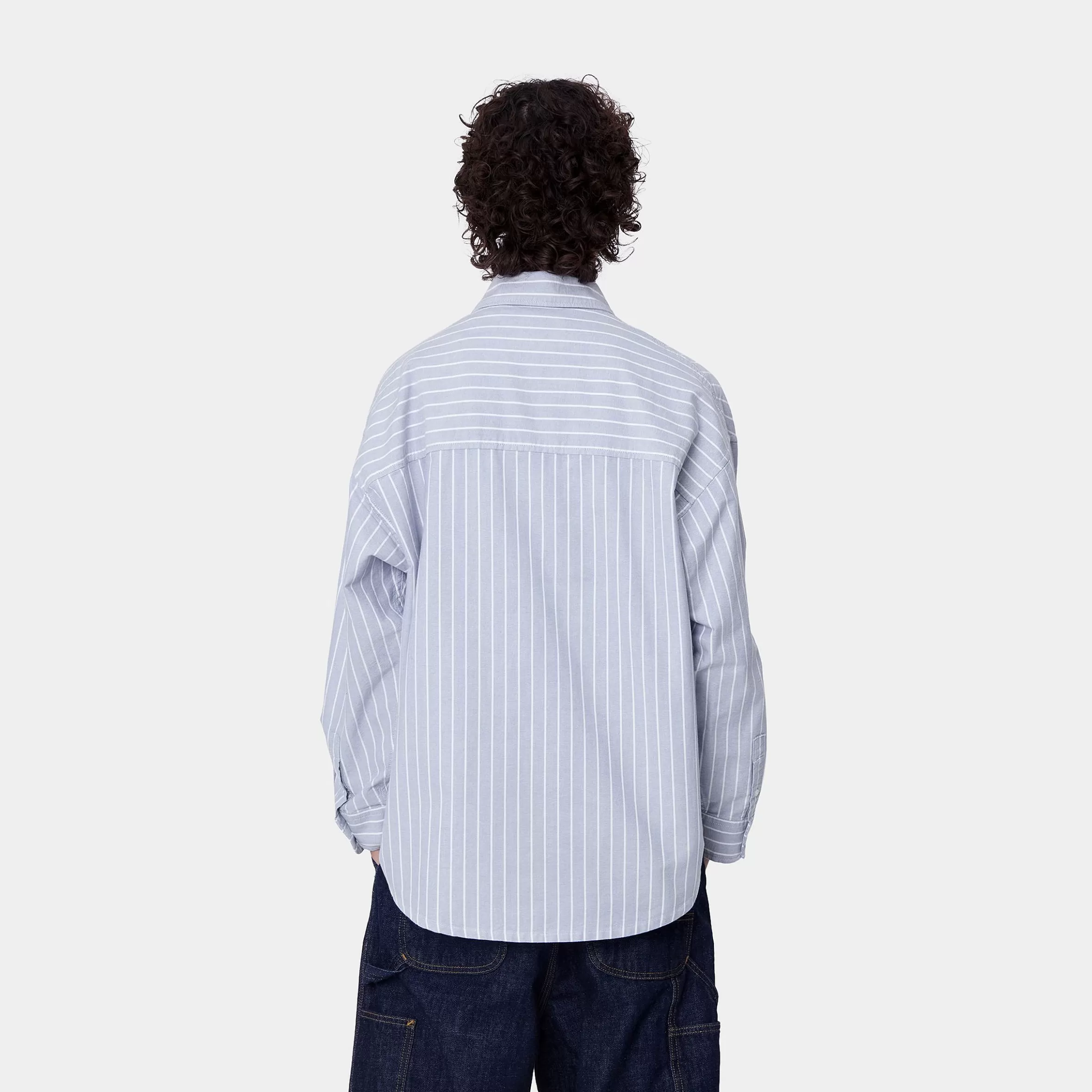 Camisas | Carhartt WIP W' L/S Dowlen Shirt Dowlen Stripe, Bleach / White