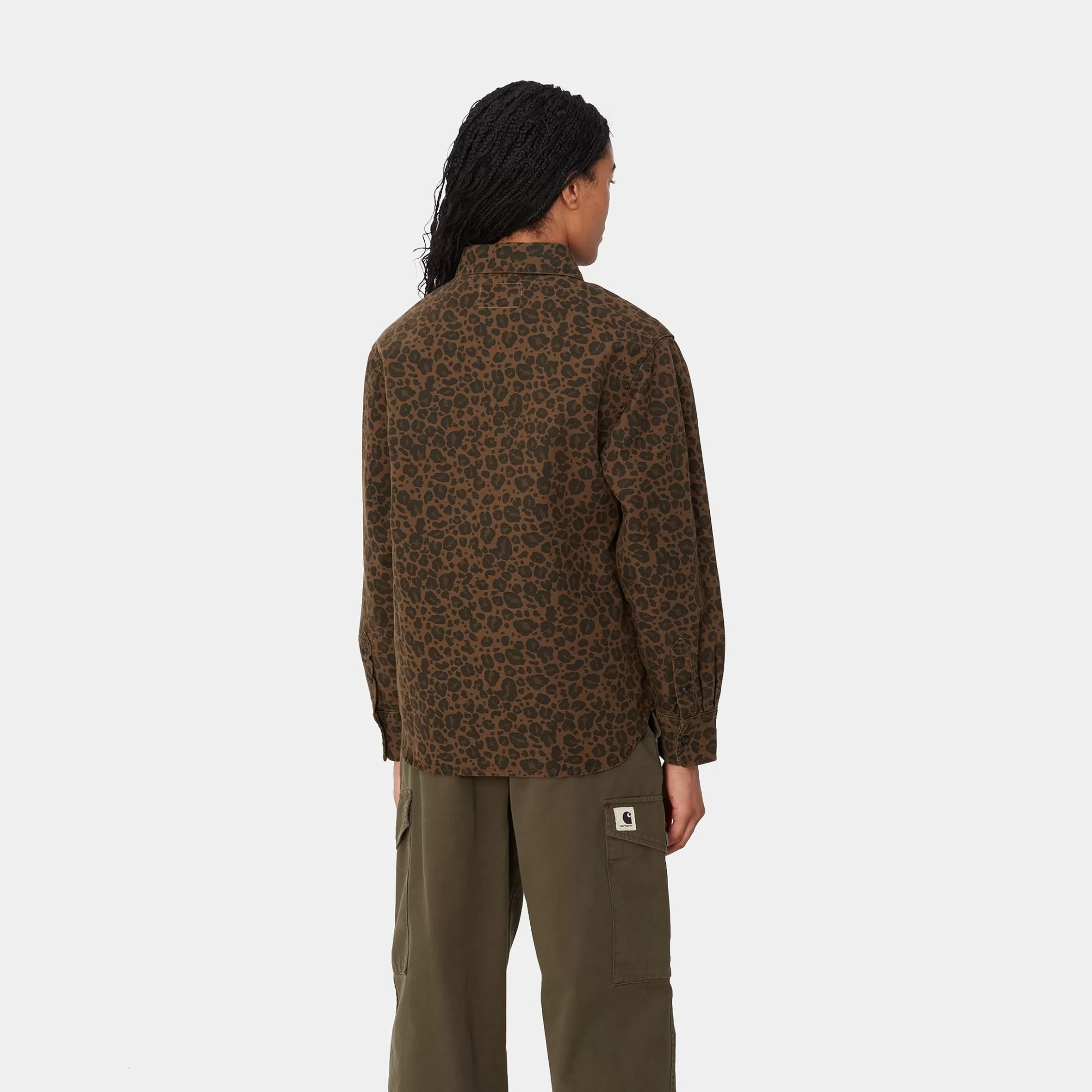 Camisas | Ganga | Carhartt WIP W' L/S Leo Shirt Camo Leo, Tamarind / Tamarind