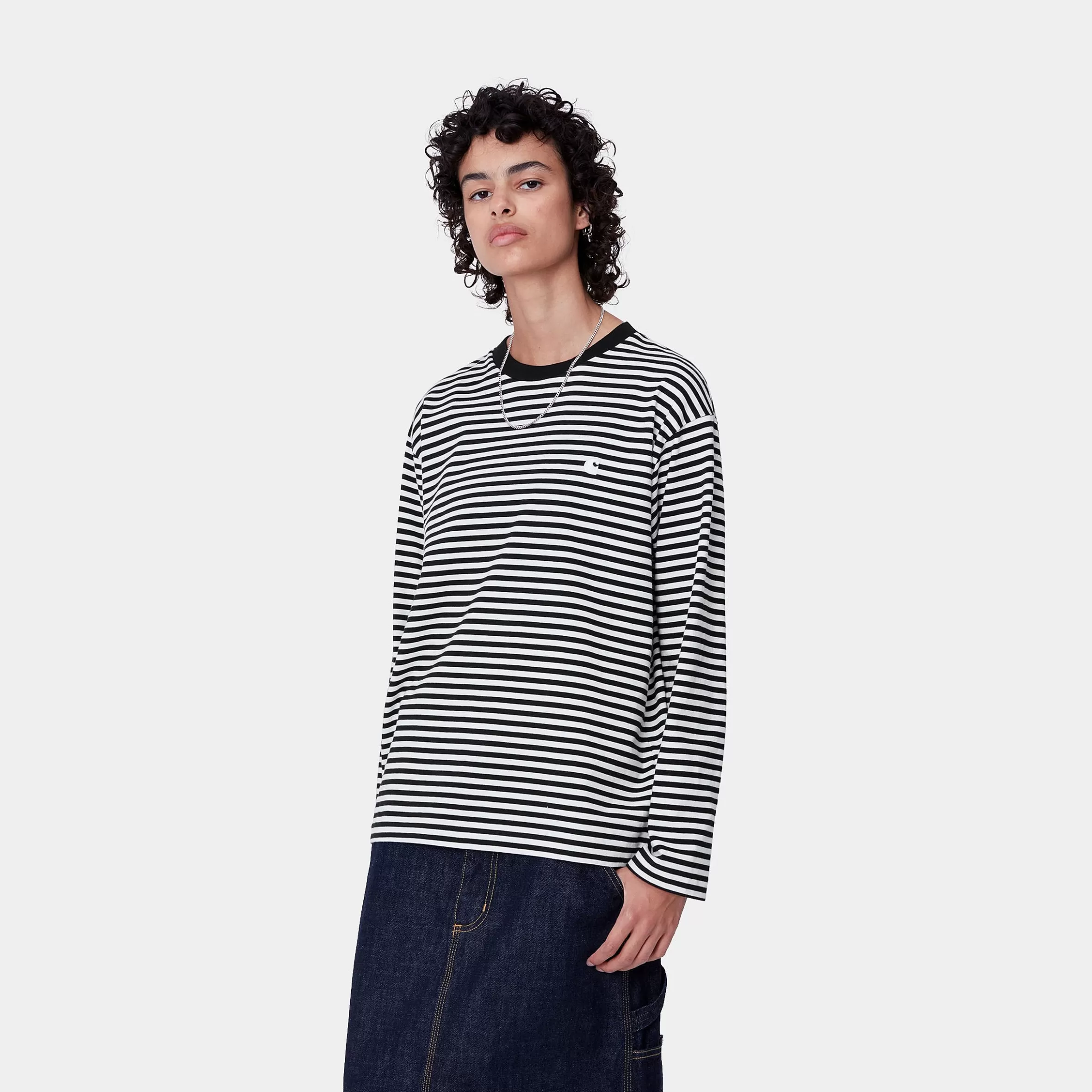 T-Shirts | Carhartt WIP W' L/S Verner T-Shirt Verner stripe, Black / Wax