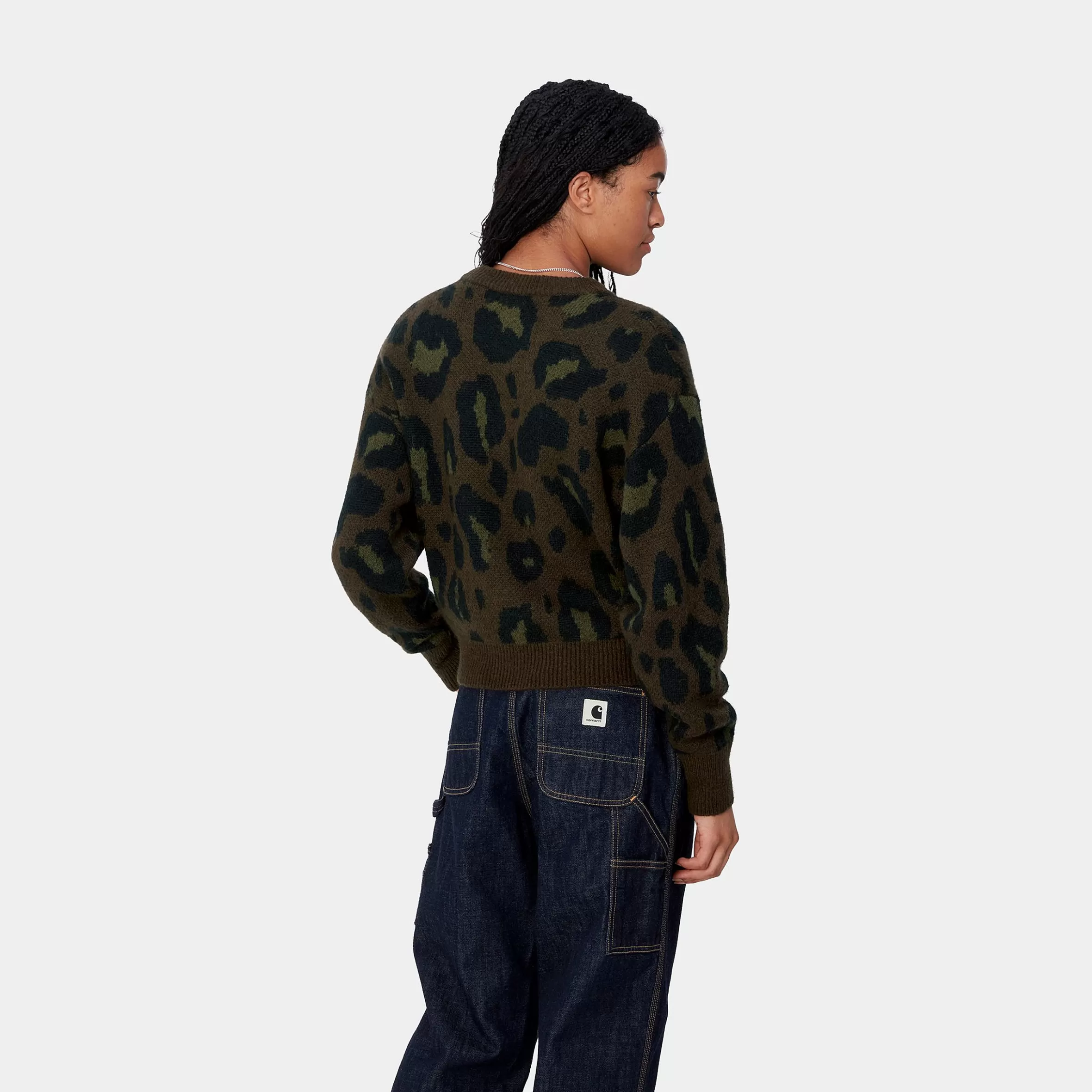 Malhas | Carhartt WIP W' Merton Sweater Camo Leo Jacquard, Tamarind