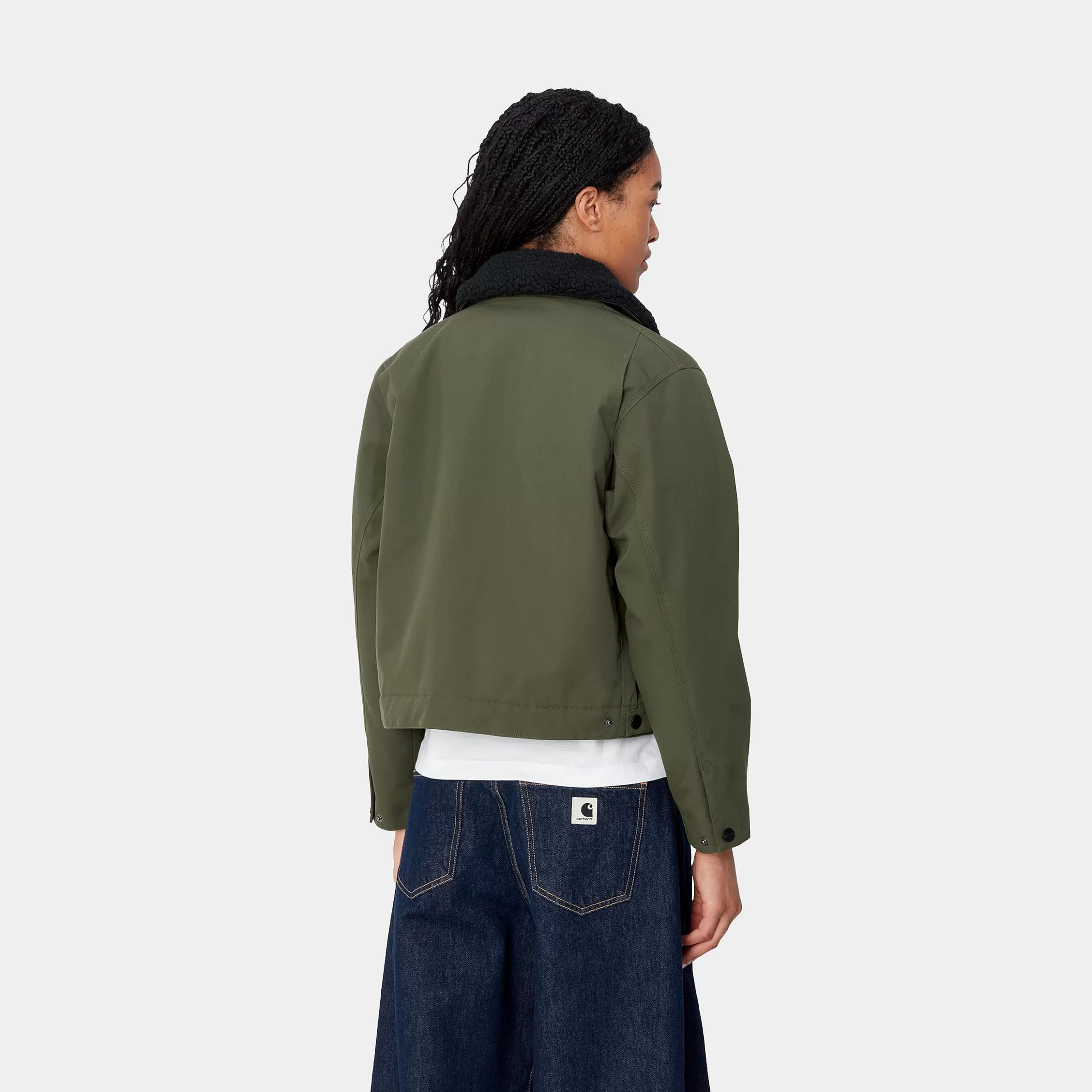 Blusões | Carhartt WIP W' Newkirk Jacket Office Green / Camo Leo, Tamarind