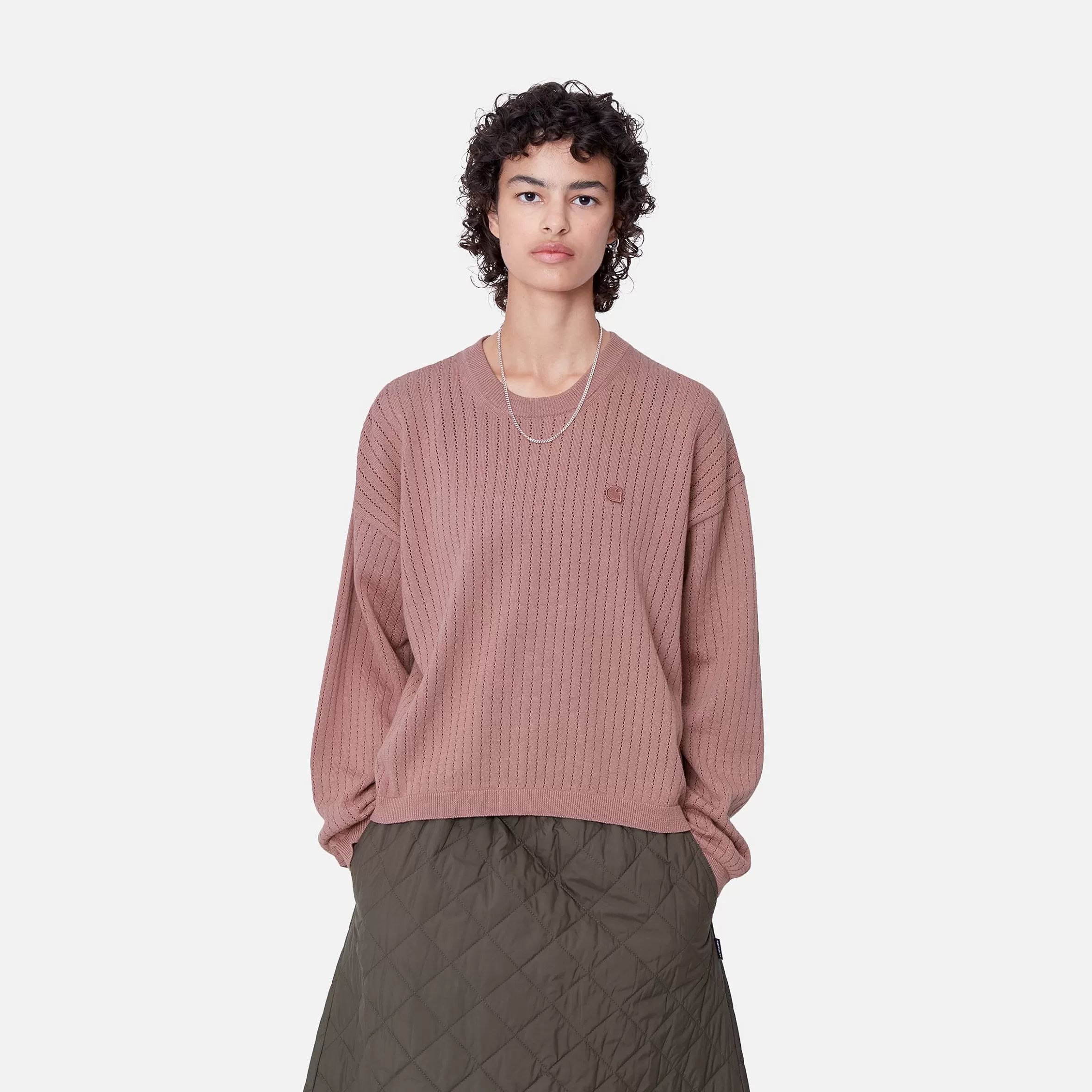 Malhas | Carhartt WIP W' Norlina Sweater Dusty Fuchsia