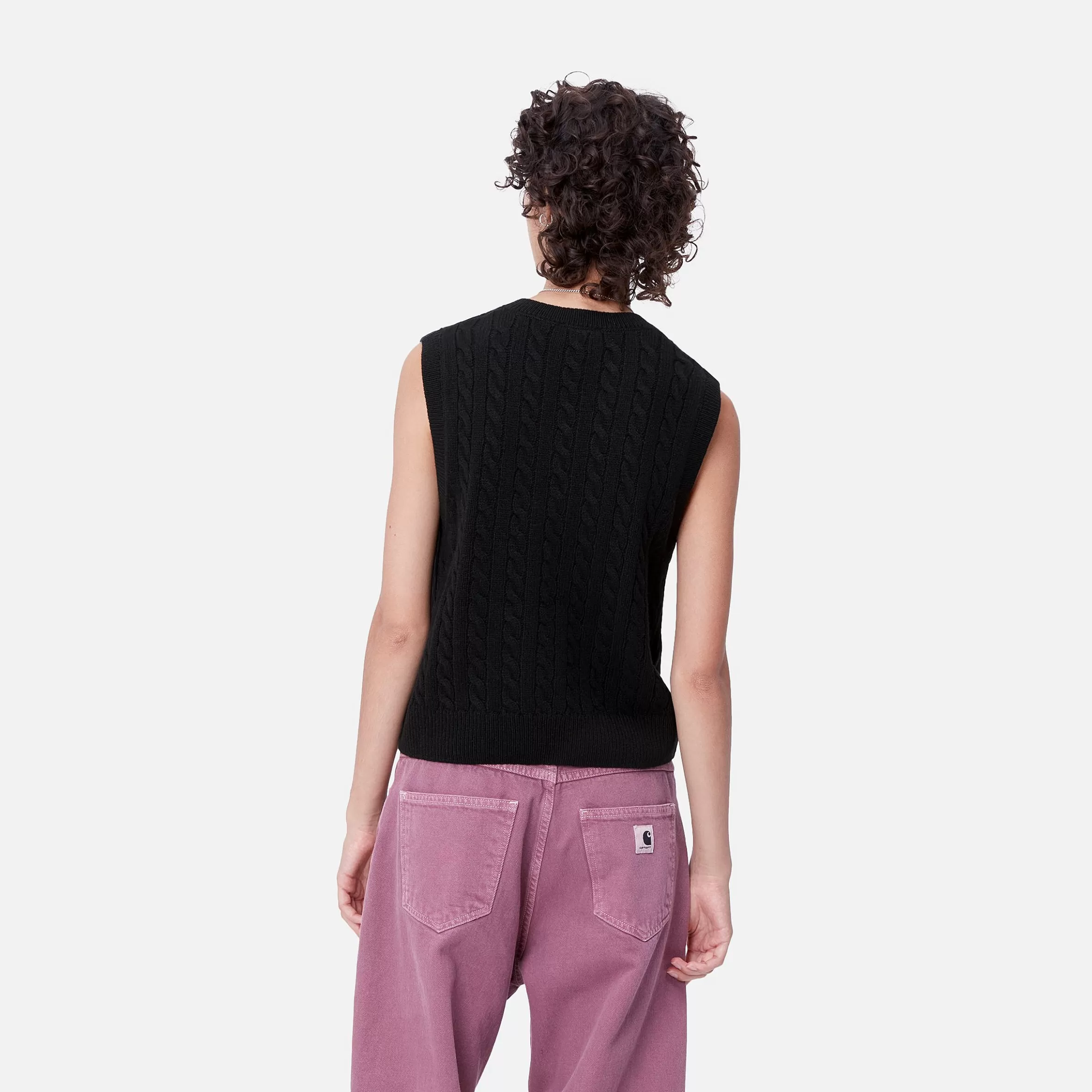 Malhas | Carhartt WIP W' Signature Vest Sweater Black / Wax