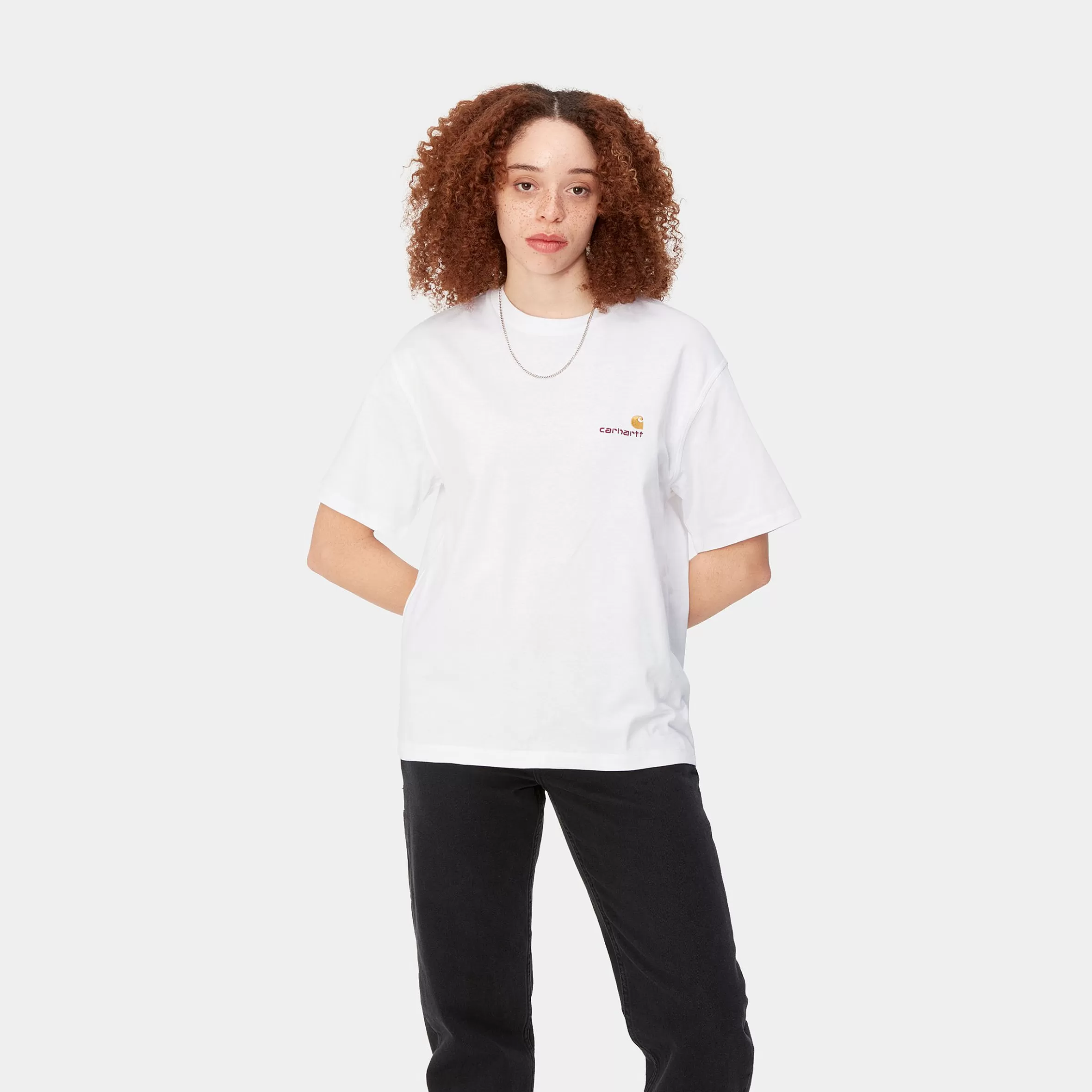 T-Shirts | Carhartt WIP W' S/S American Script T-Shirt White