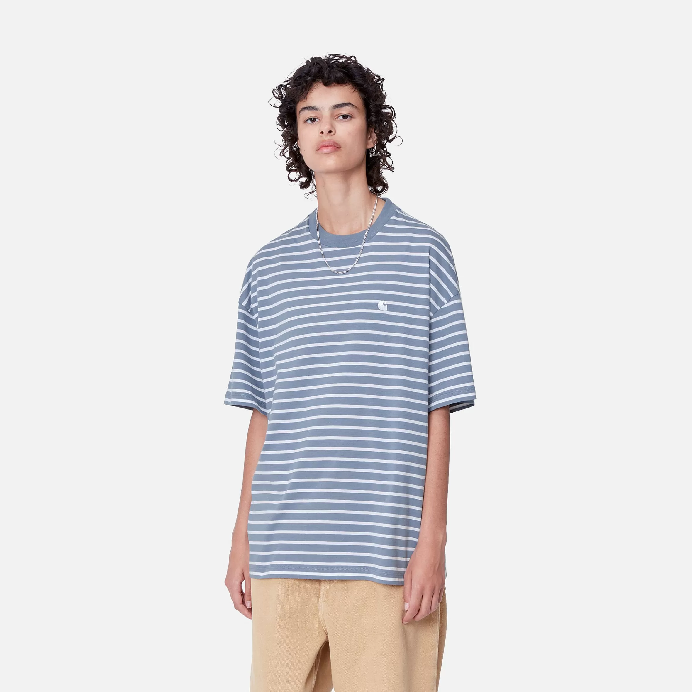 T-Shirts | Carhartt WIP W' S/S Bryna T-Shirt Bryna Stripe, Charm Blue / White