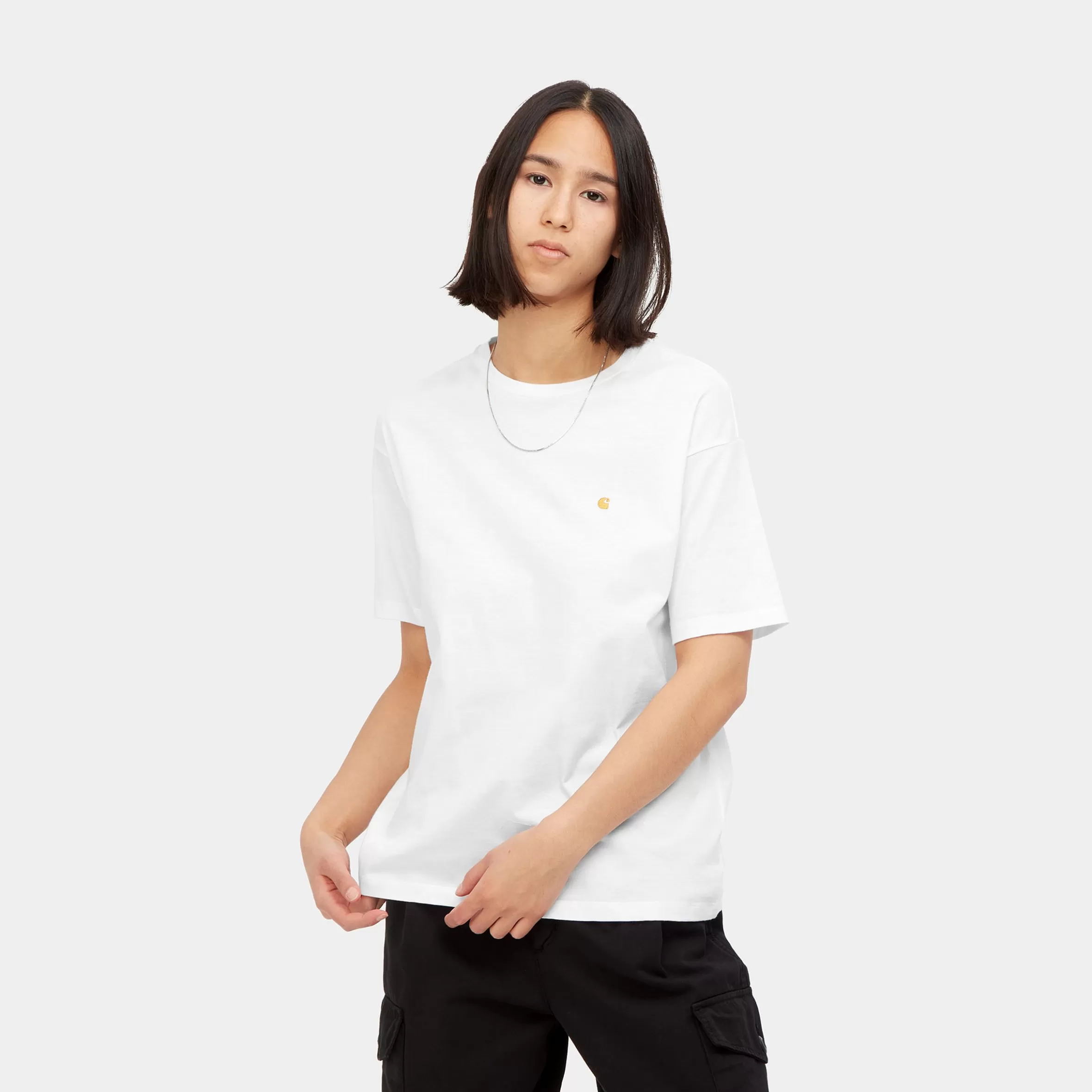 T-Shirts | Carhartt WIP W' S/S Chase T-Shirt White / Gold