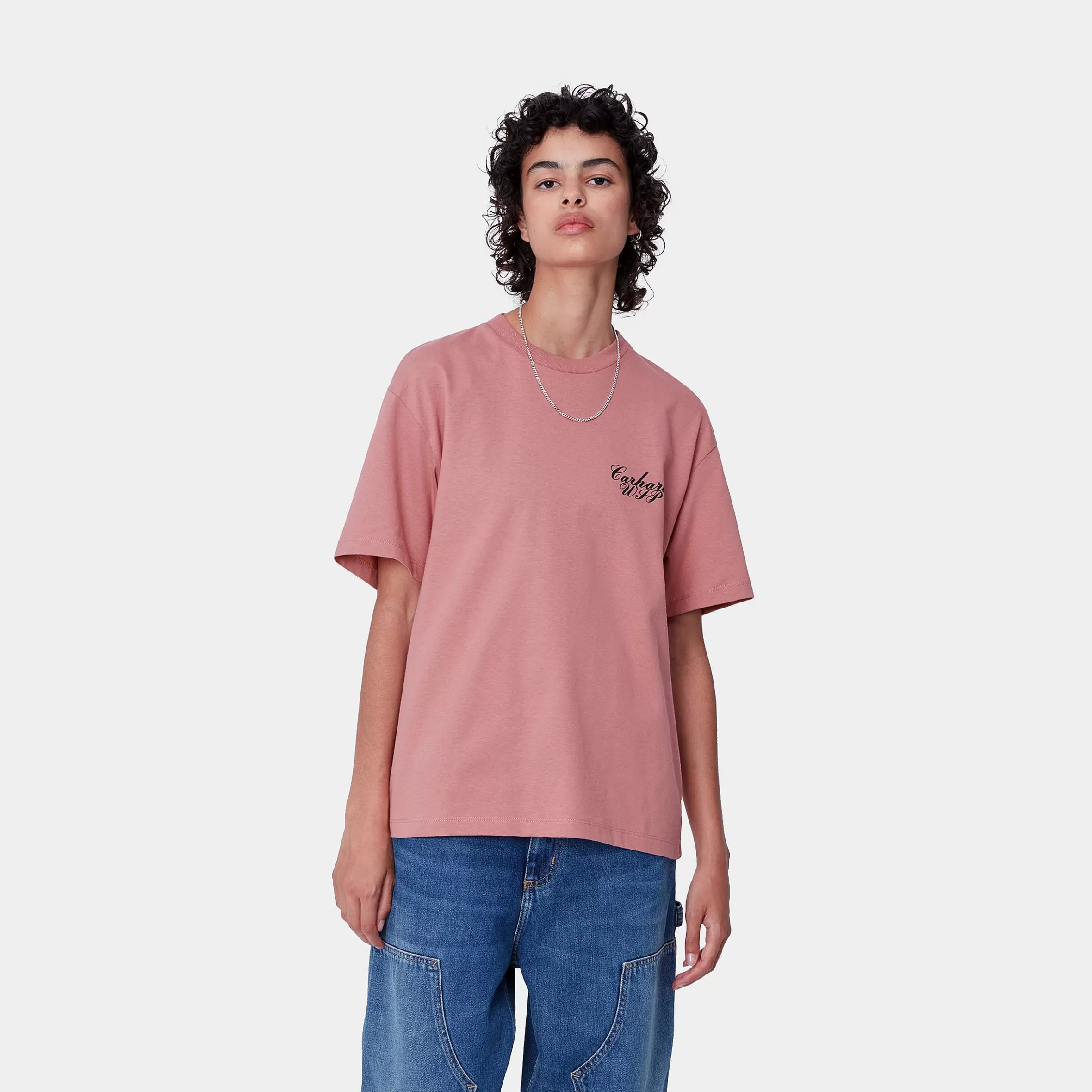 T-Shirts | Carhartt WIP W' S/S Exchange T-Shirt Dusty Rose / Black