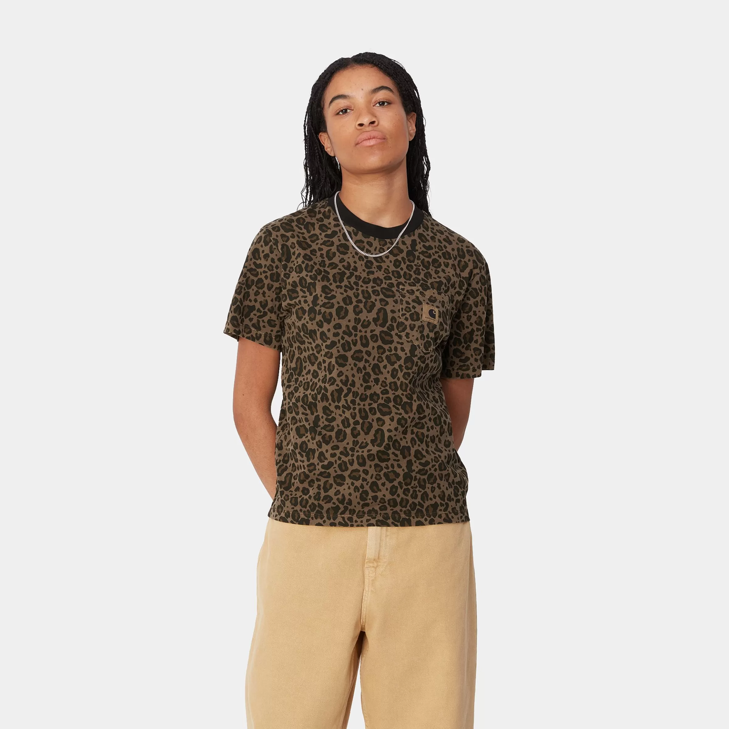 T-Shirts | Carhartt WIP W' S/S Leo Pocket T-Shirt Camo Leo, Tamarind