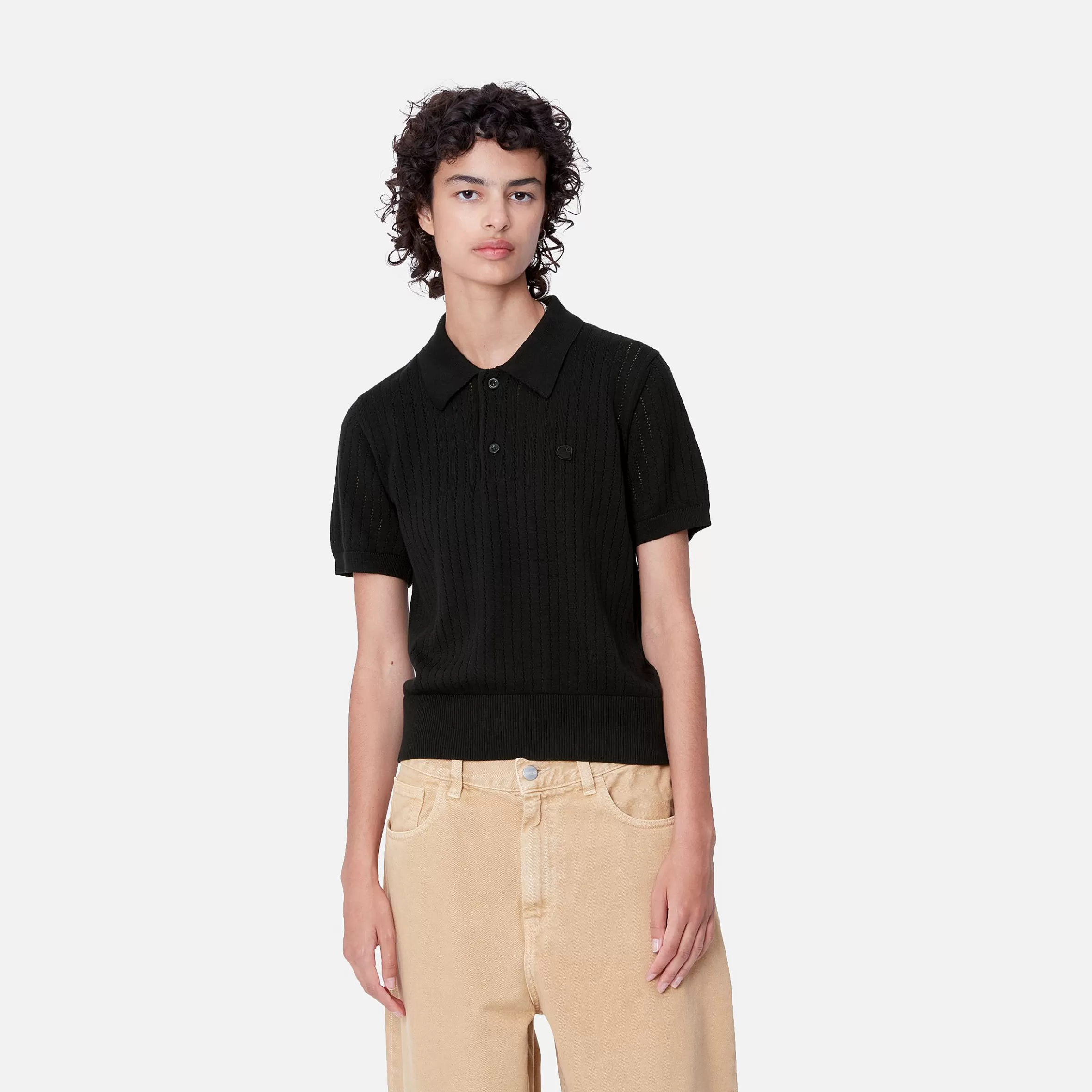 Malhas | Carhartt WIP W' S/S Norlina Polo Black